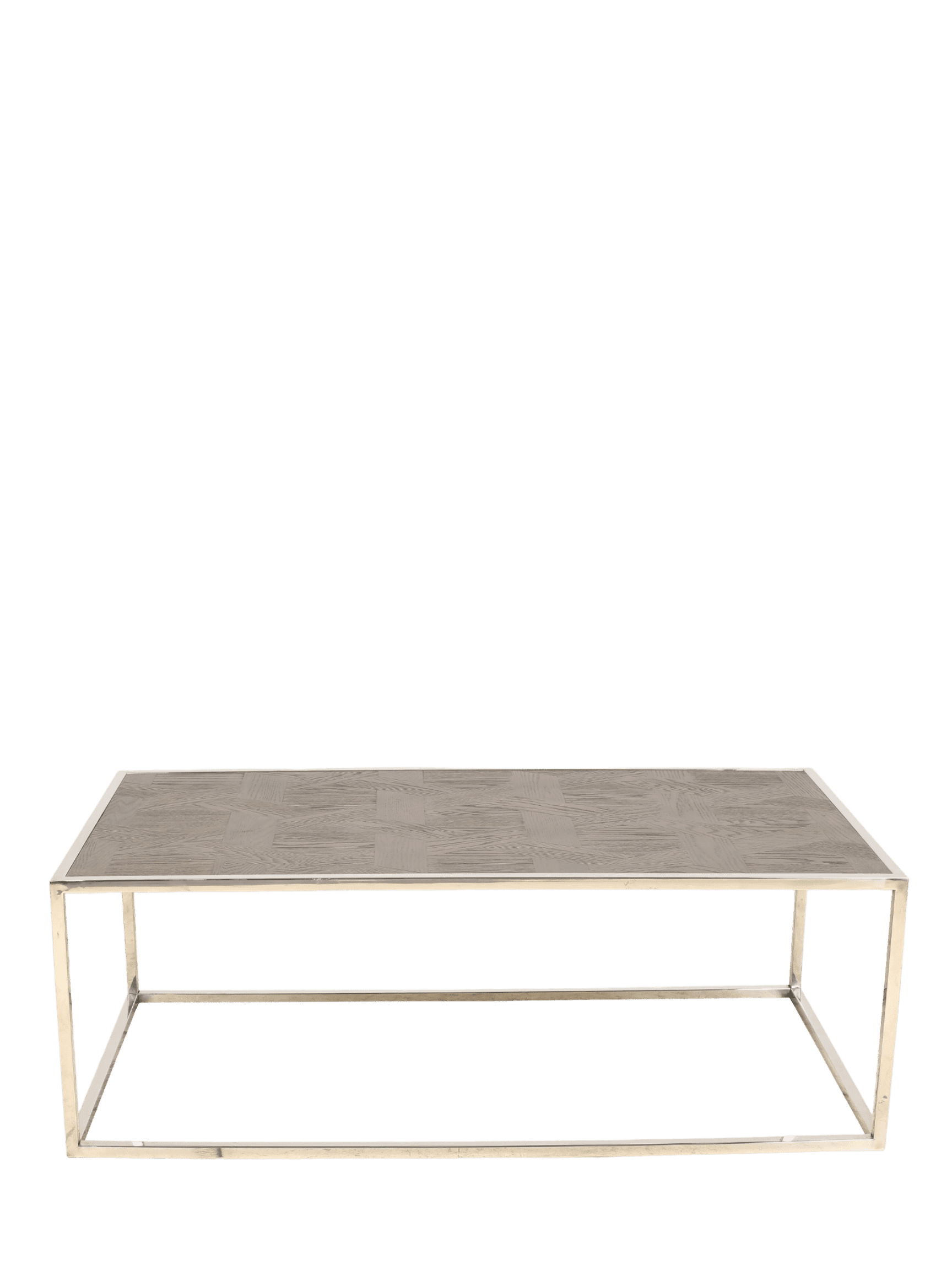 Jorge Rectangular Coffee Table Brown / Silver