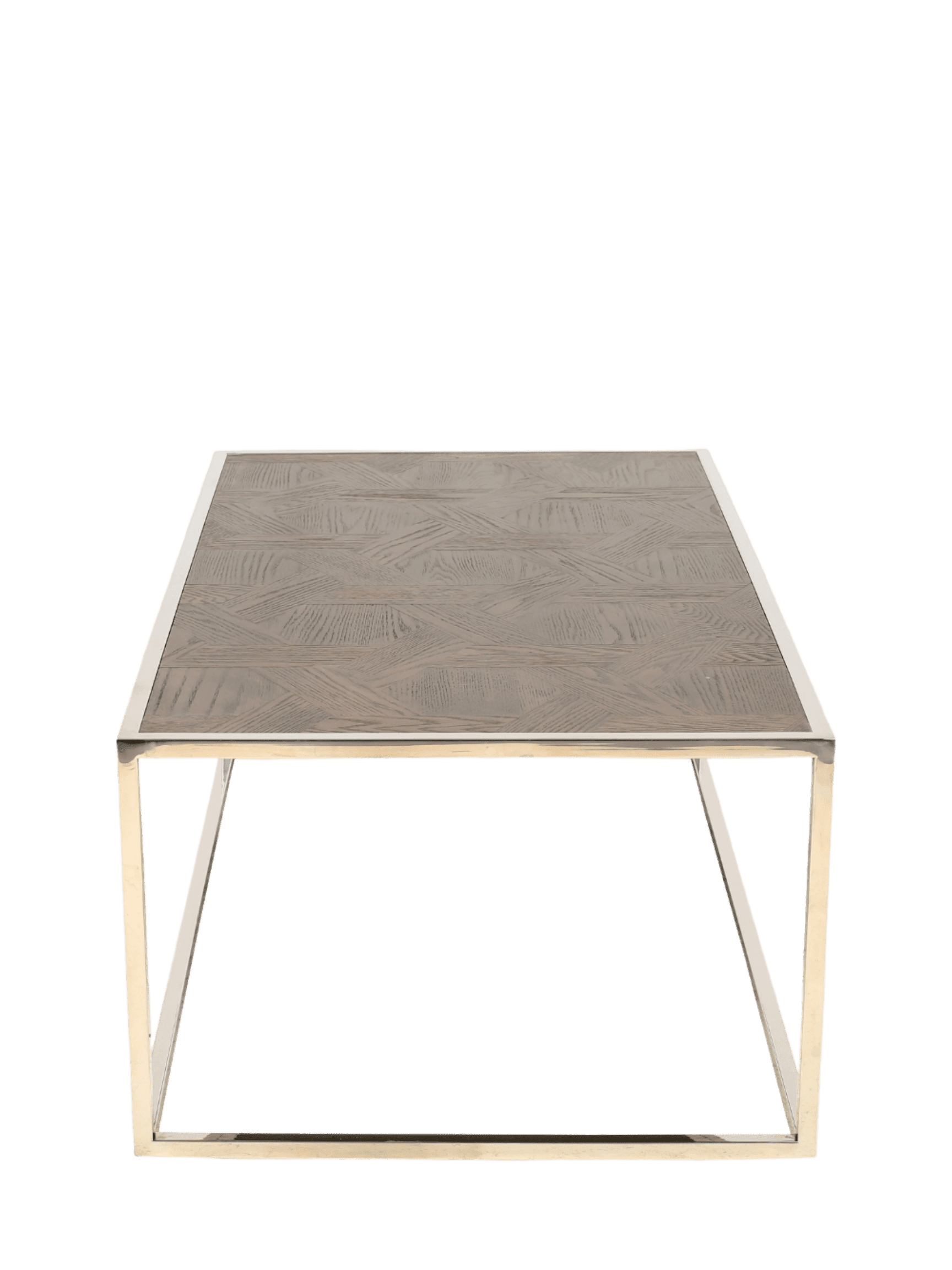 Jorge Rectangular Coffee Table Brown / Silver