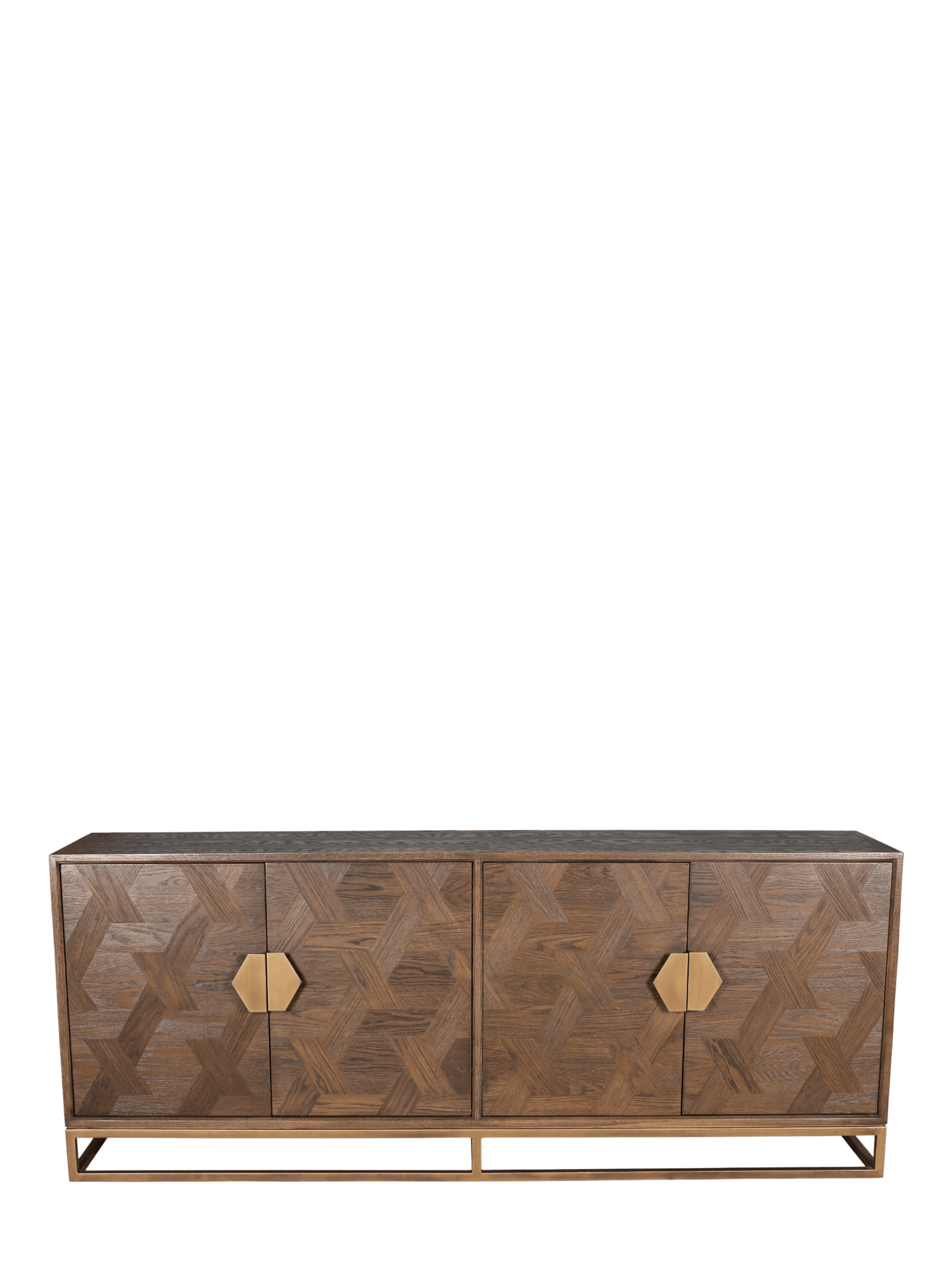 Jorge 4 Door Sideboard Brown / Brass
