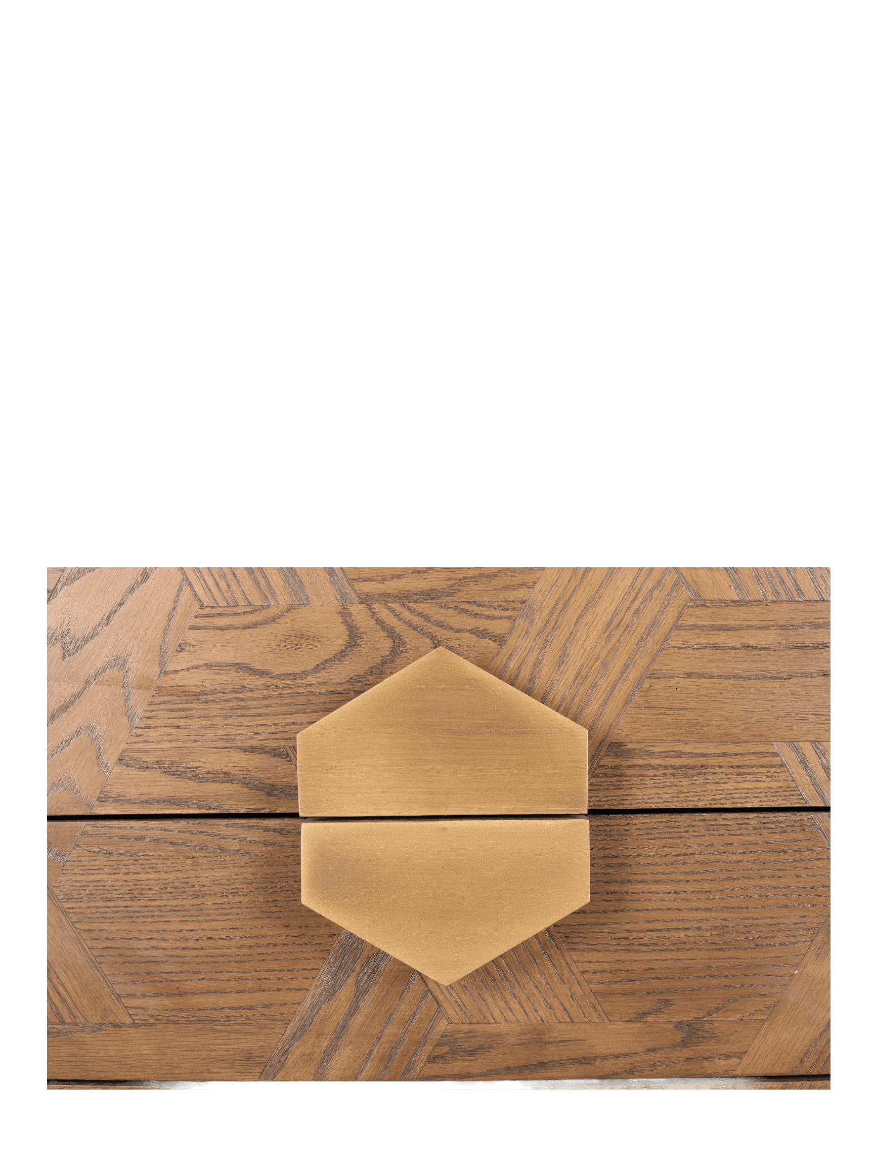 Jorge Low 4 Drawer Chest Brown / Brass