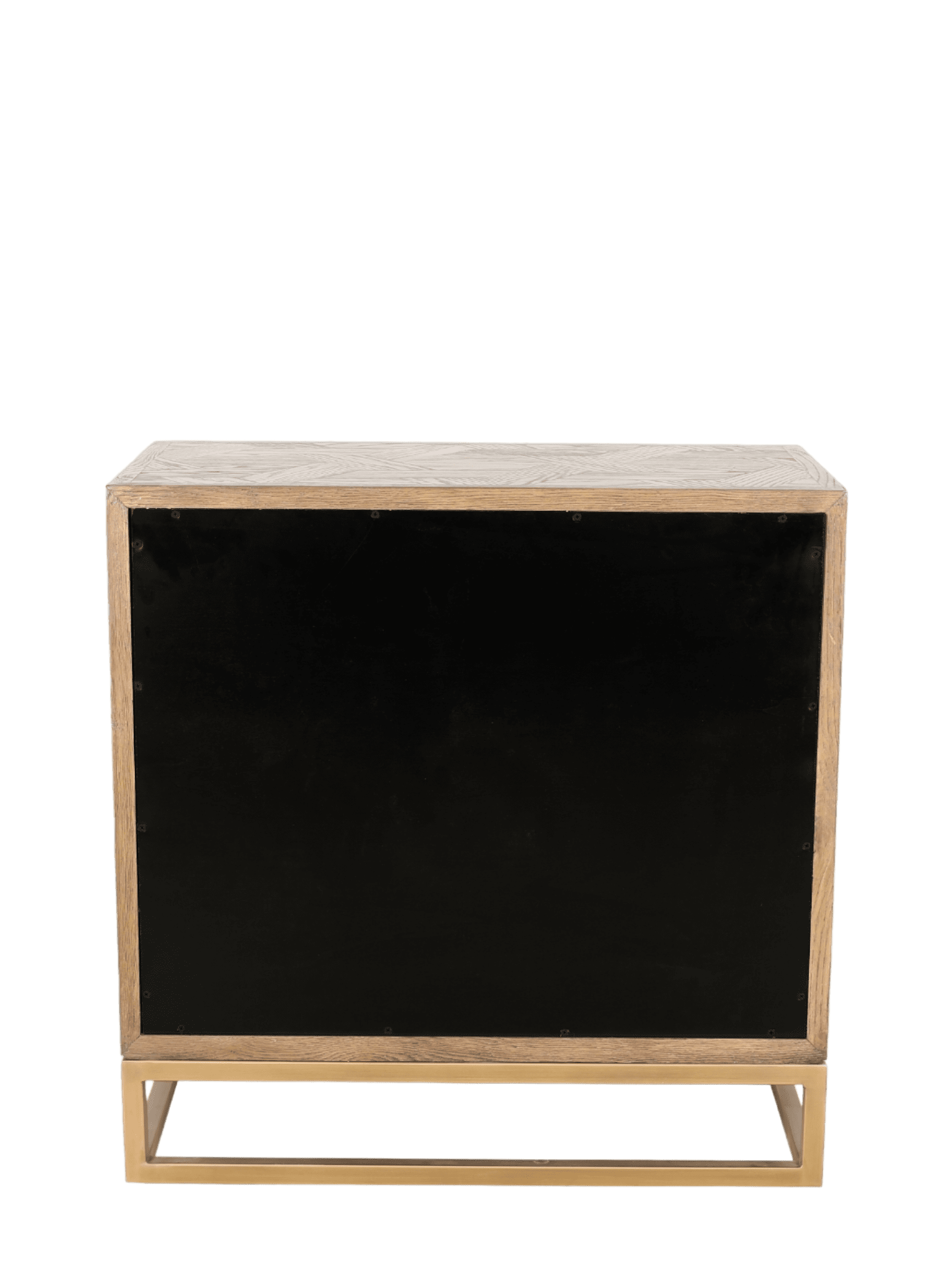 Jorge Low 4 Drawer Chest Brown / Brass