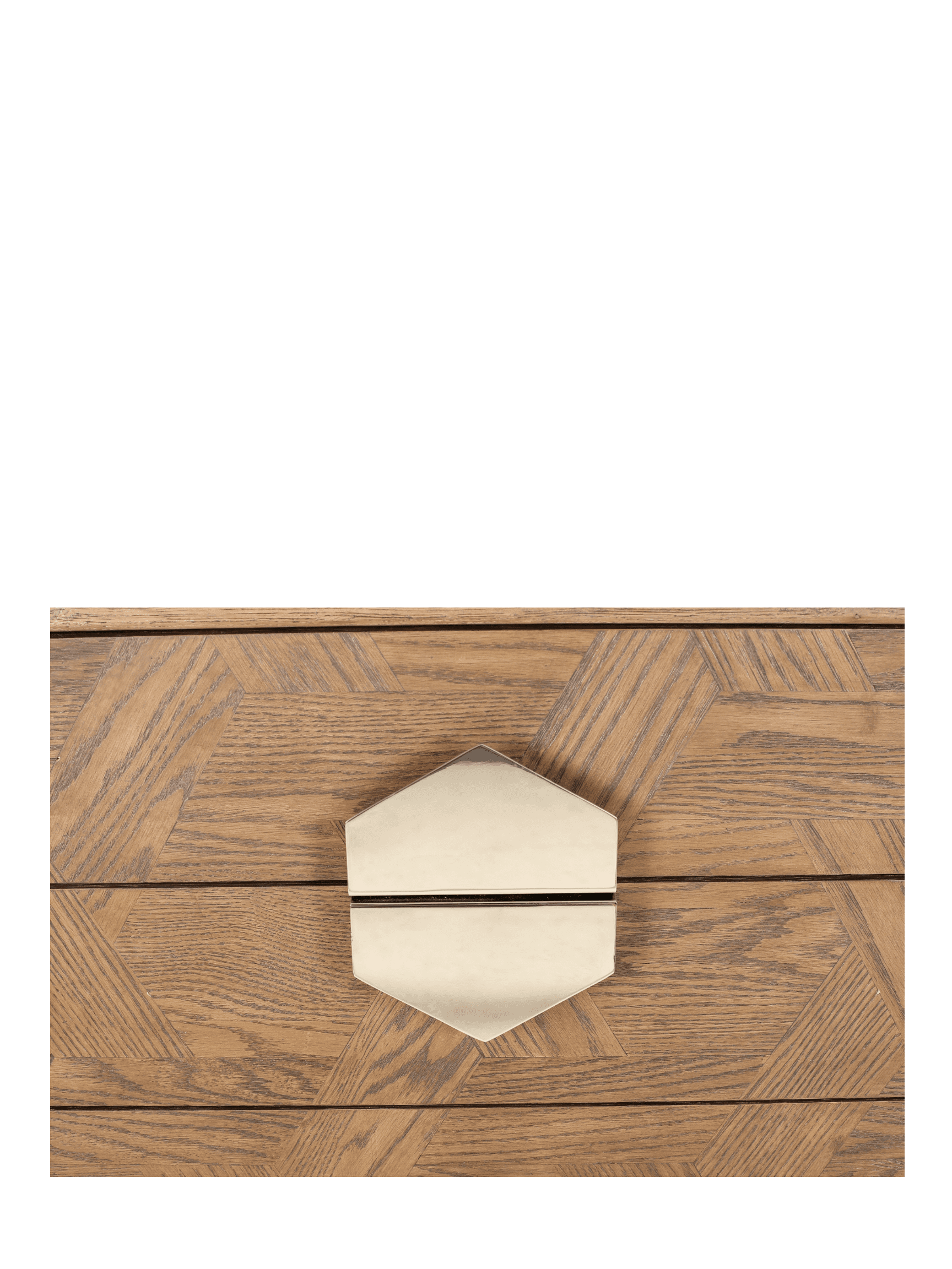 Jorge Low 4 Drawer Chest Brown / Silver