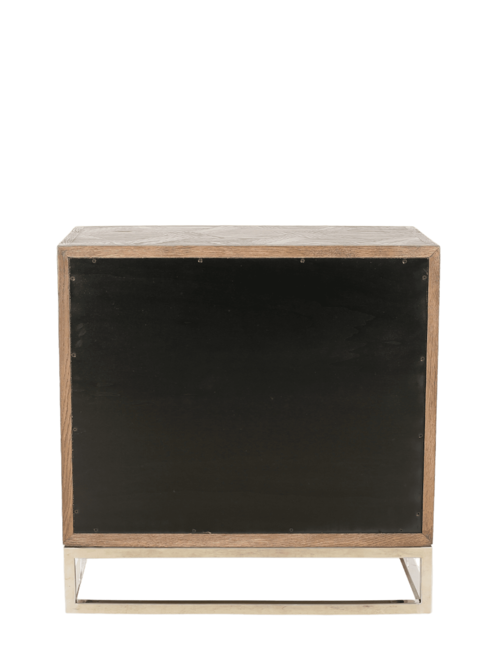 Jorge Low 4 Drawer Chest Brown / Silver