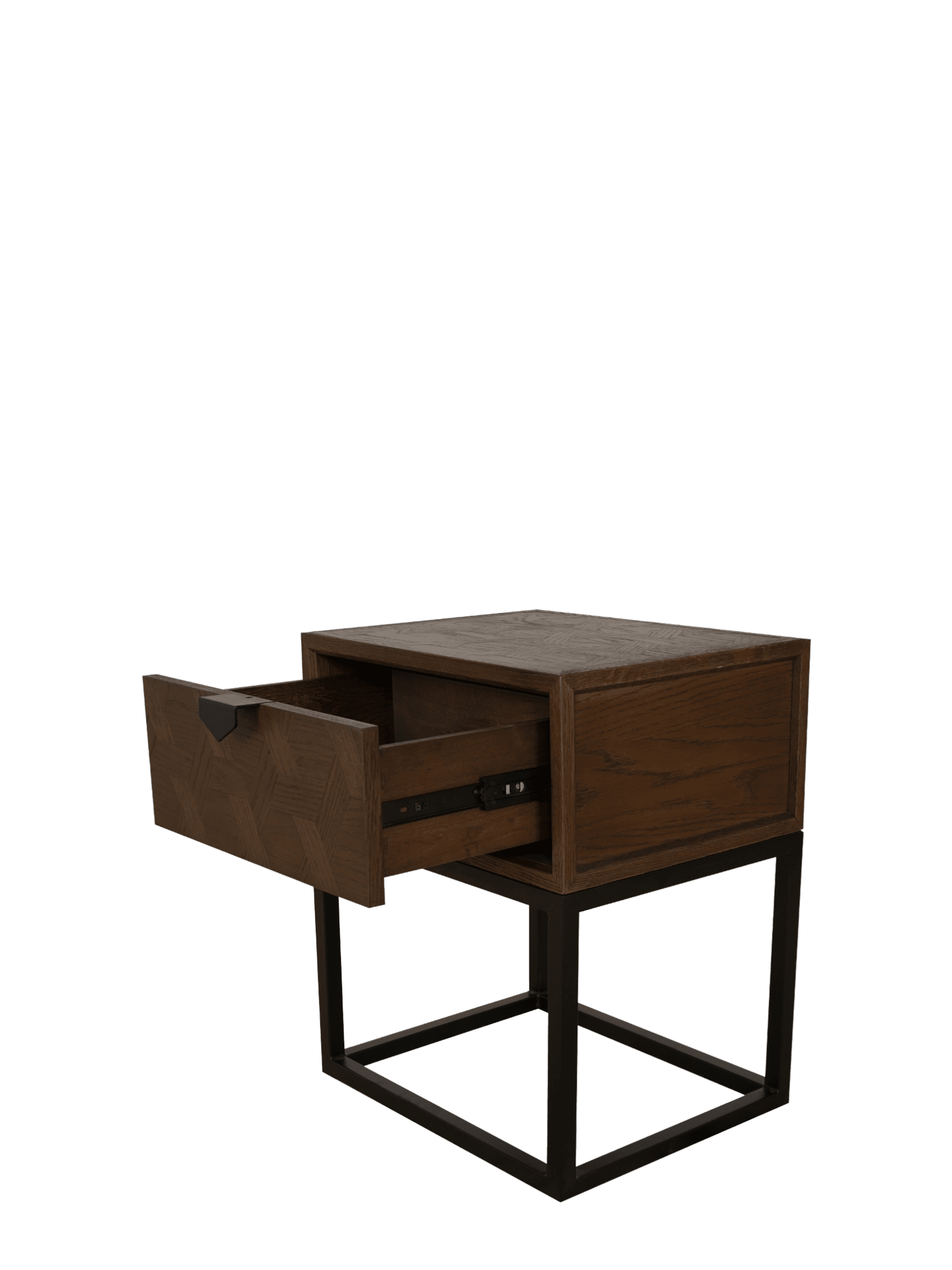 Milan Nightstand Brown / Black