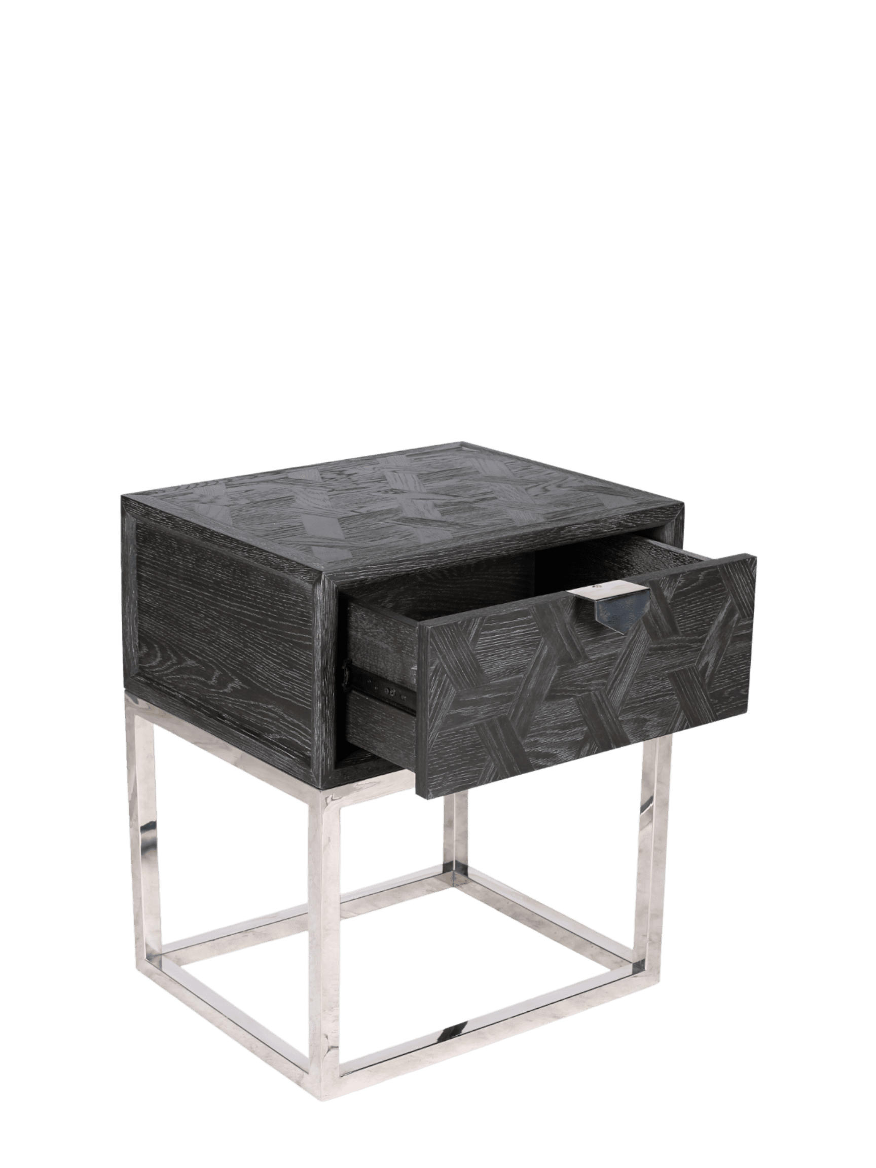 Jorge Nightstand Black / Silver
