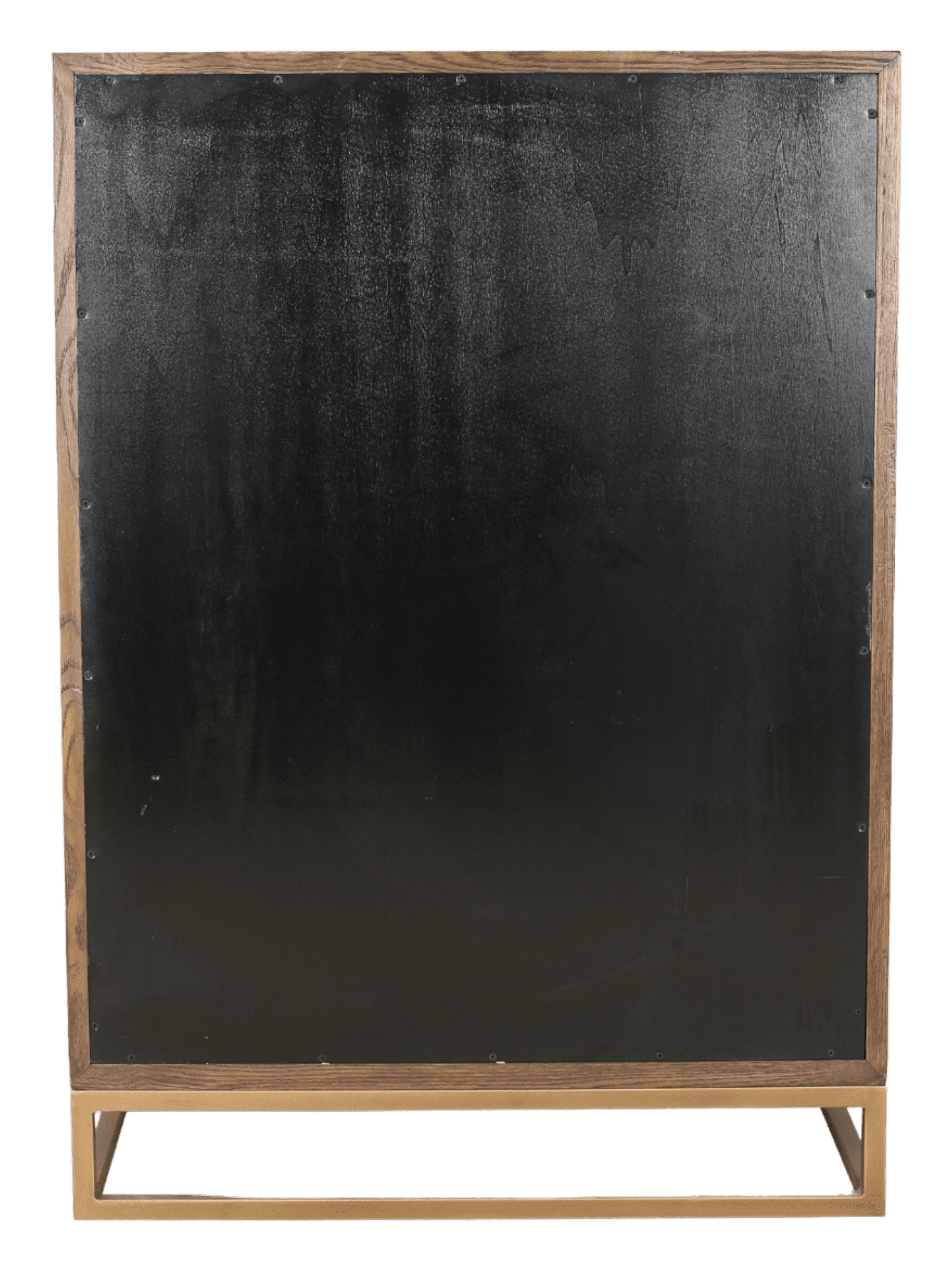 Jorge Tall 4 Drawer Chest Brown / Brass