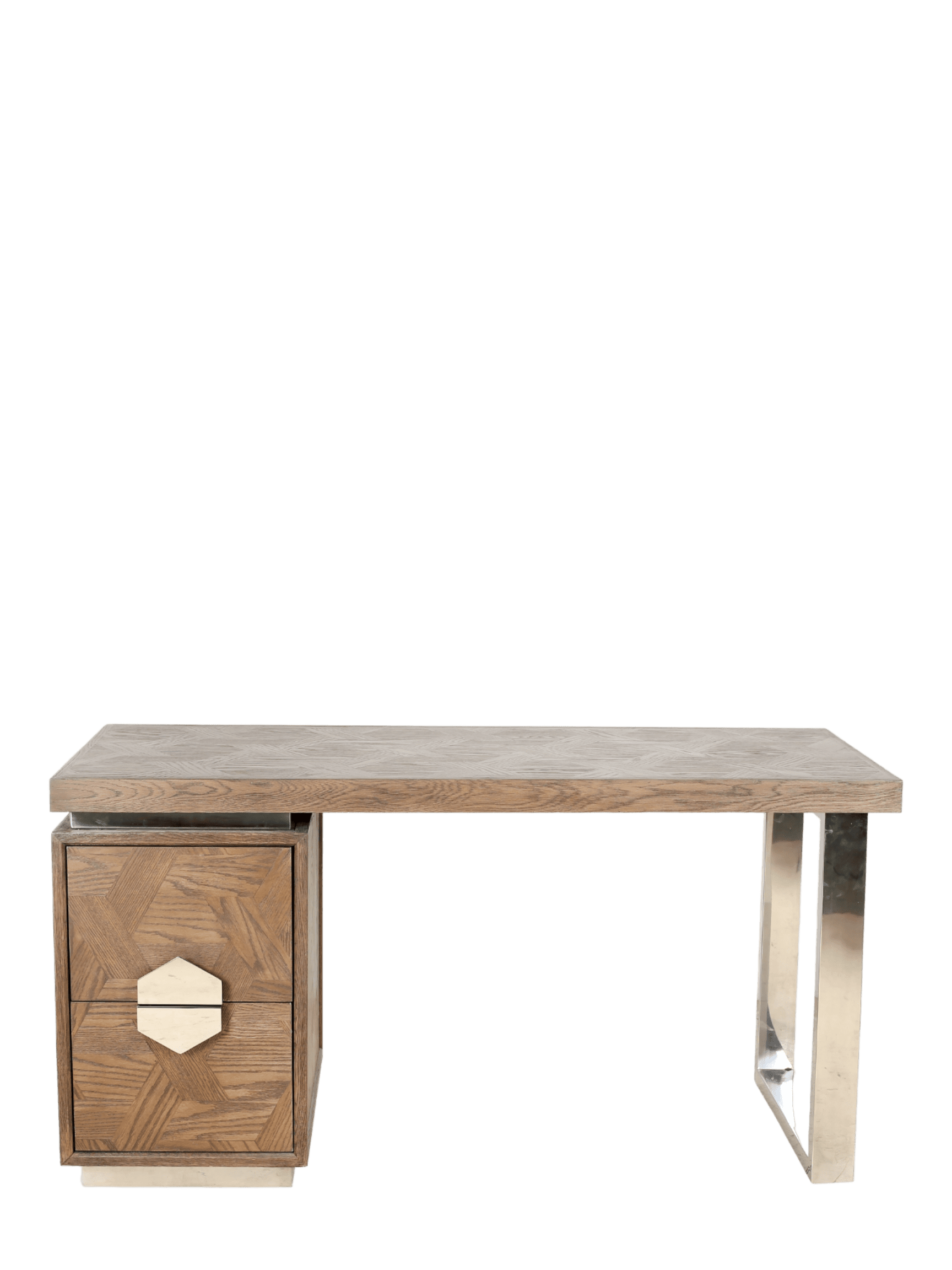 Jorge Office Desk Brown / Silver