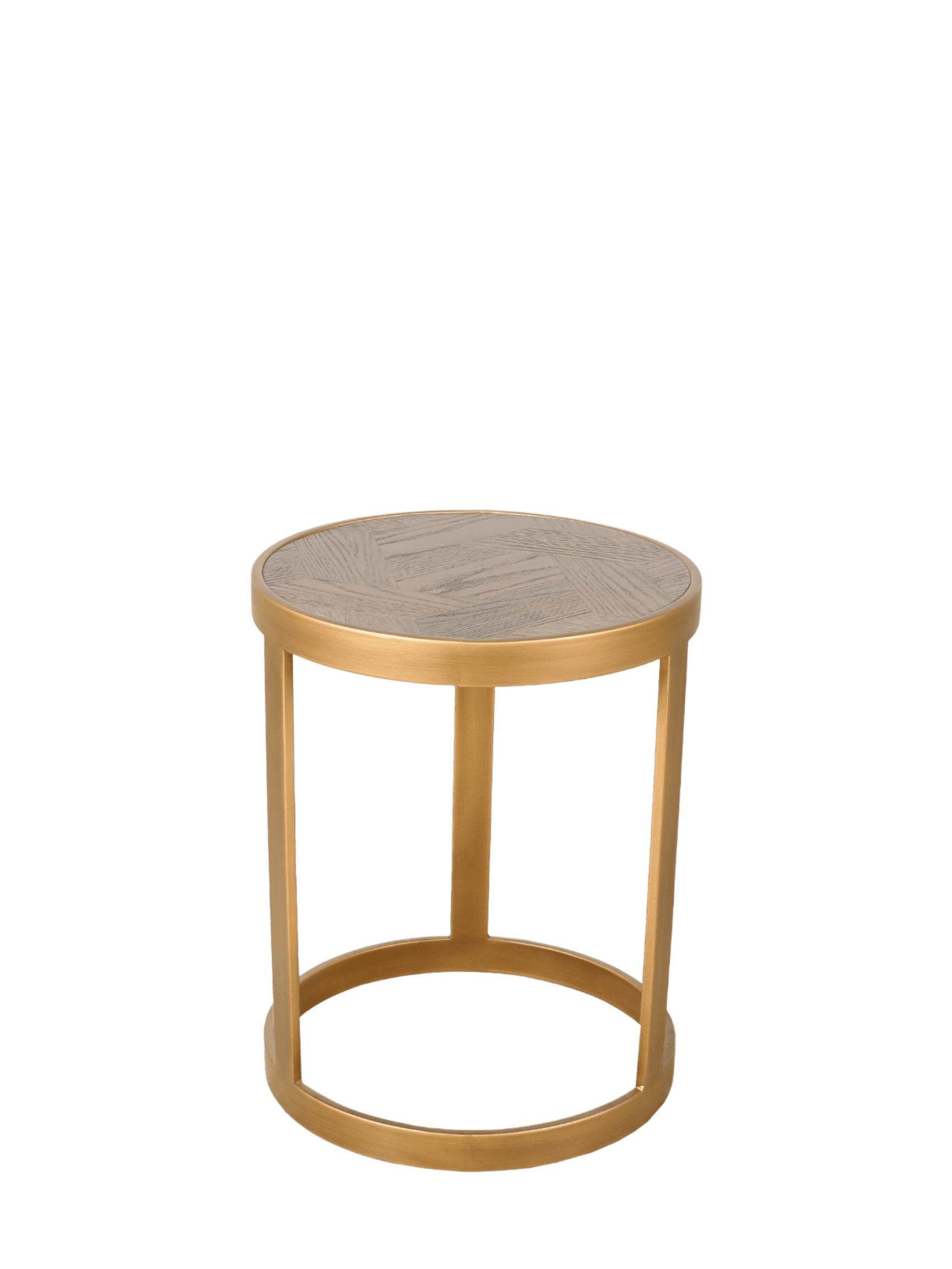 Jorge Set of 2 Round Conor Table Brown / Brass