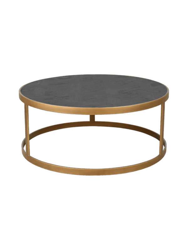 Jorge Round Coffee Table Black / Brass