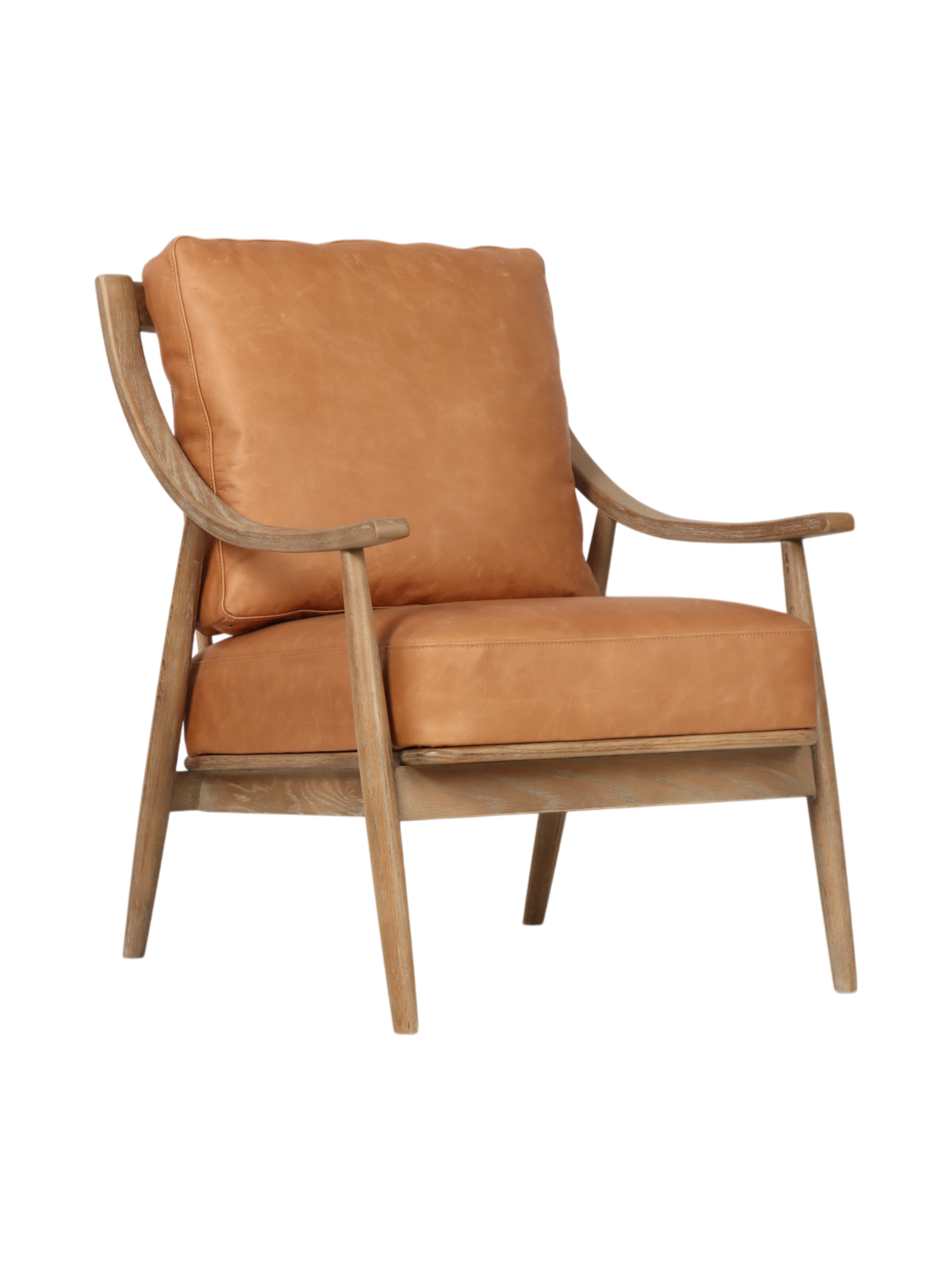 Bree Armchair - Caramel Colour Leather