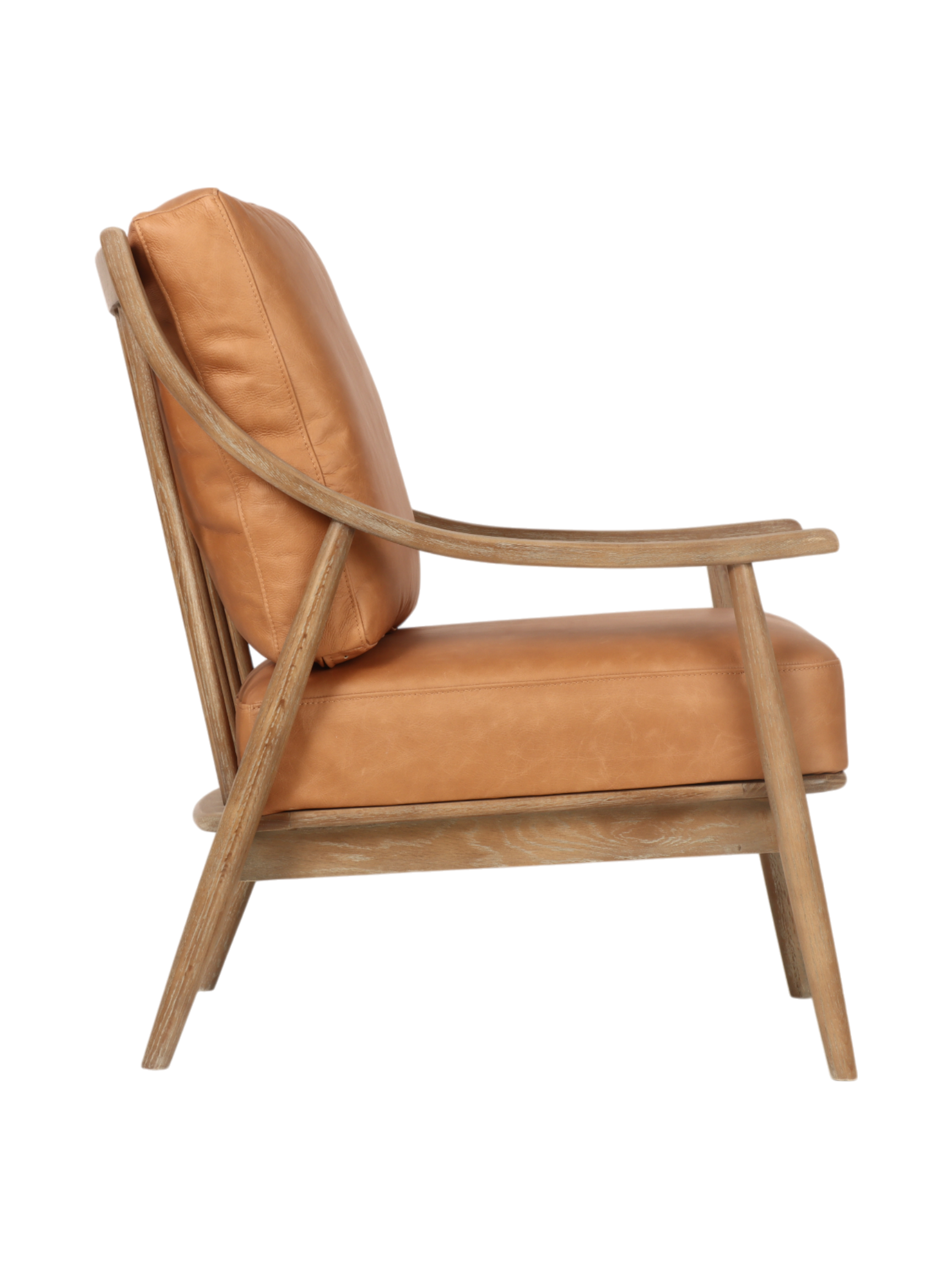 Bree Armchair - Caramel Colour Leather