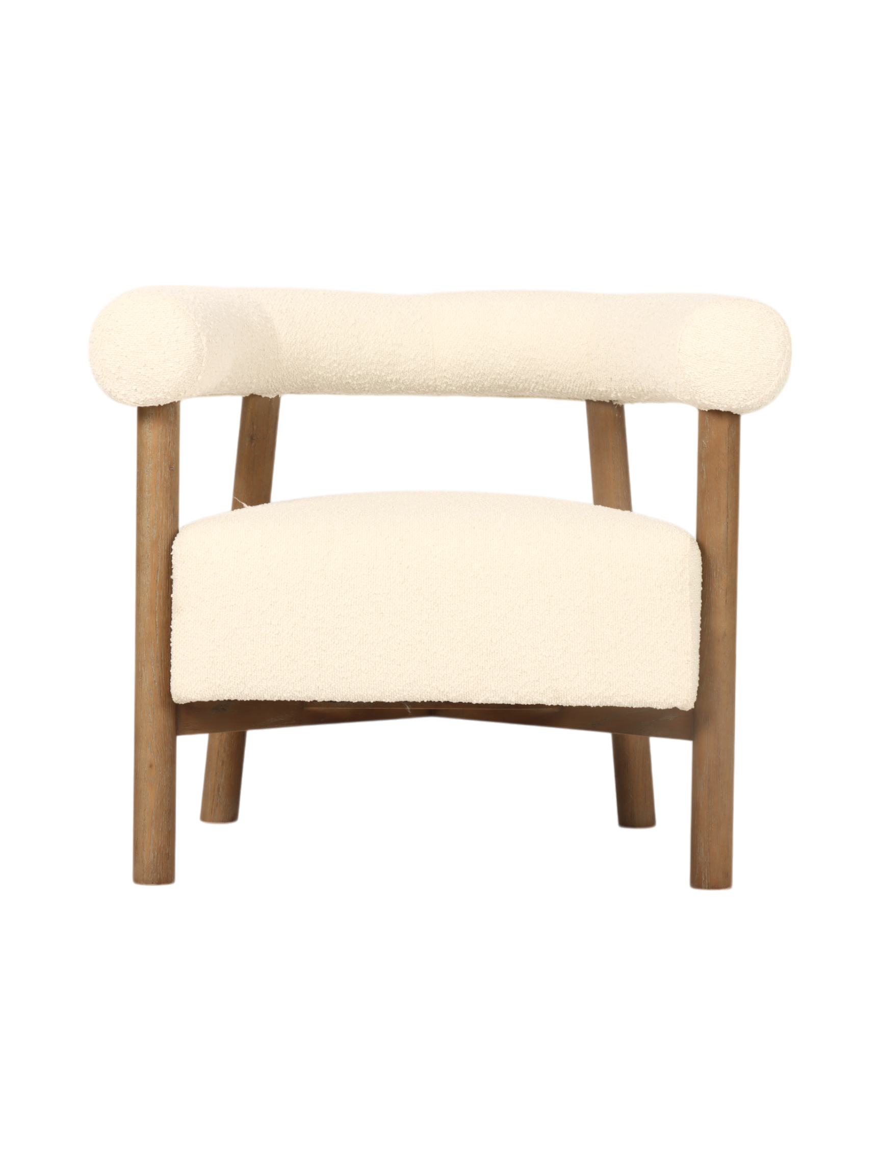 Rio Armchair - Linen Fabric and Medium Oak