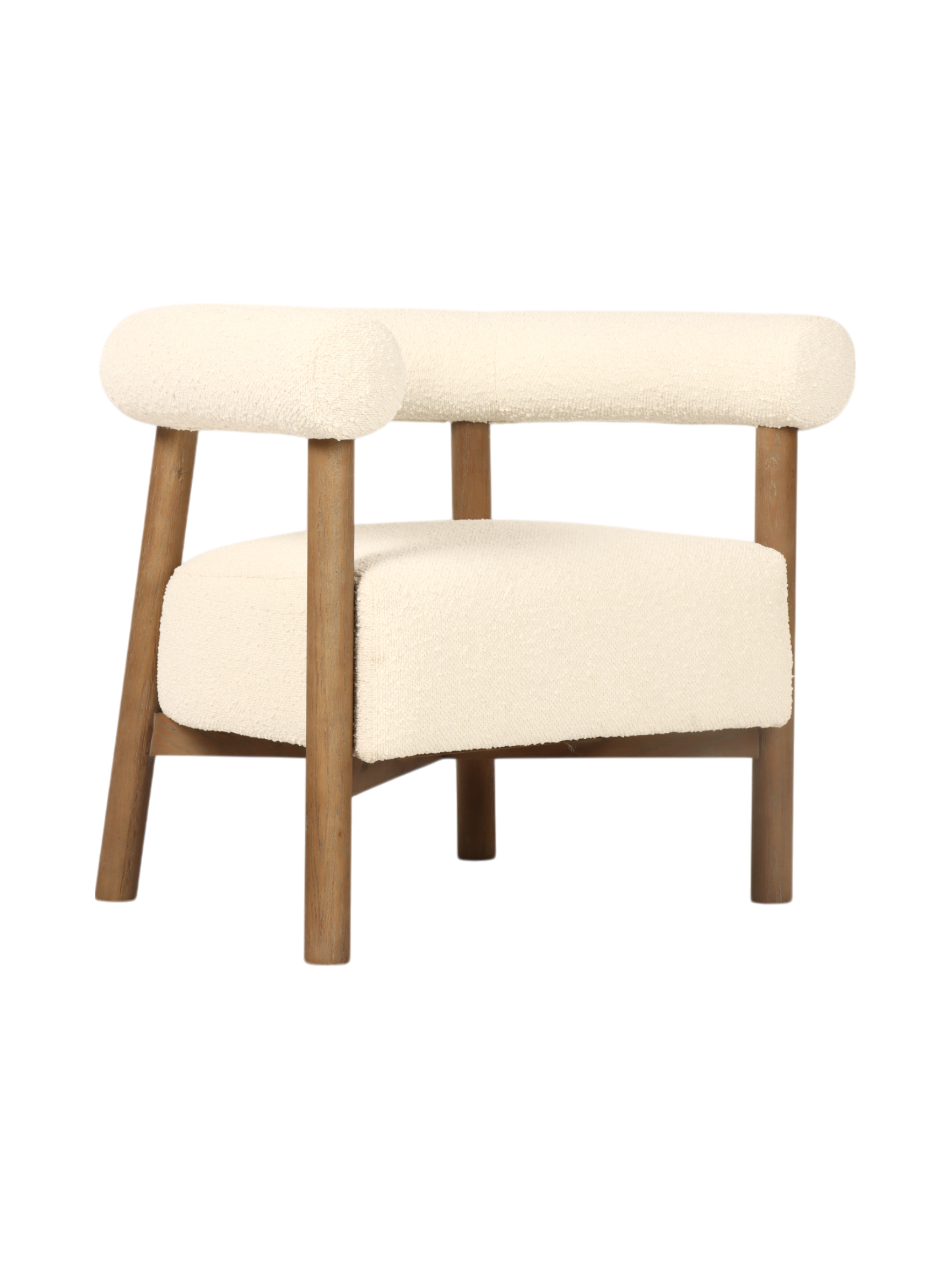 Rio Armchair - Linen Fabric and Medium Oak
