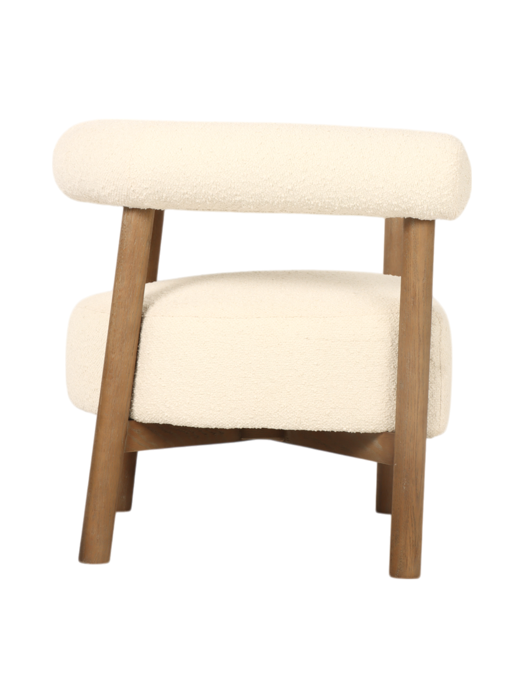 Rio Armchair - Linen Fabric and Medium Oak