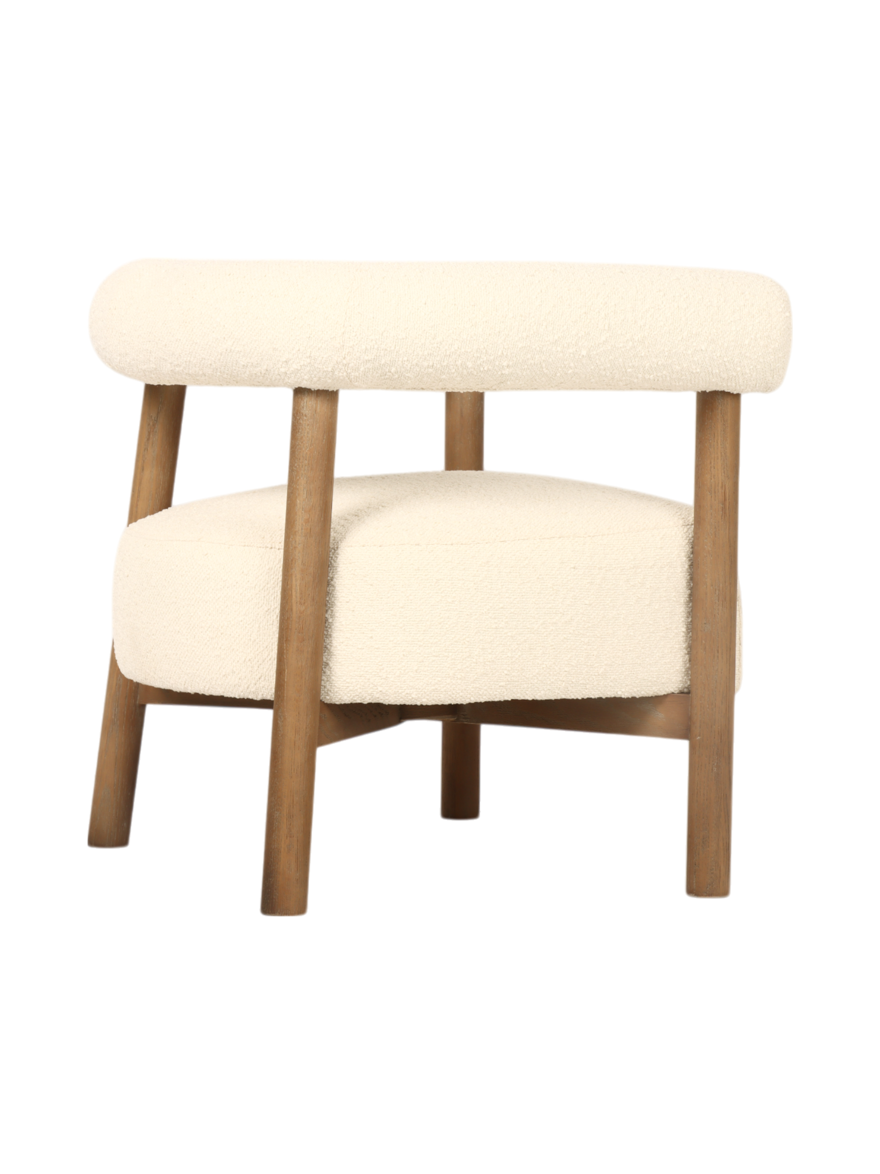 Rio Armchair - Linen Fabric and Medium Oak