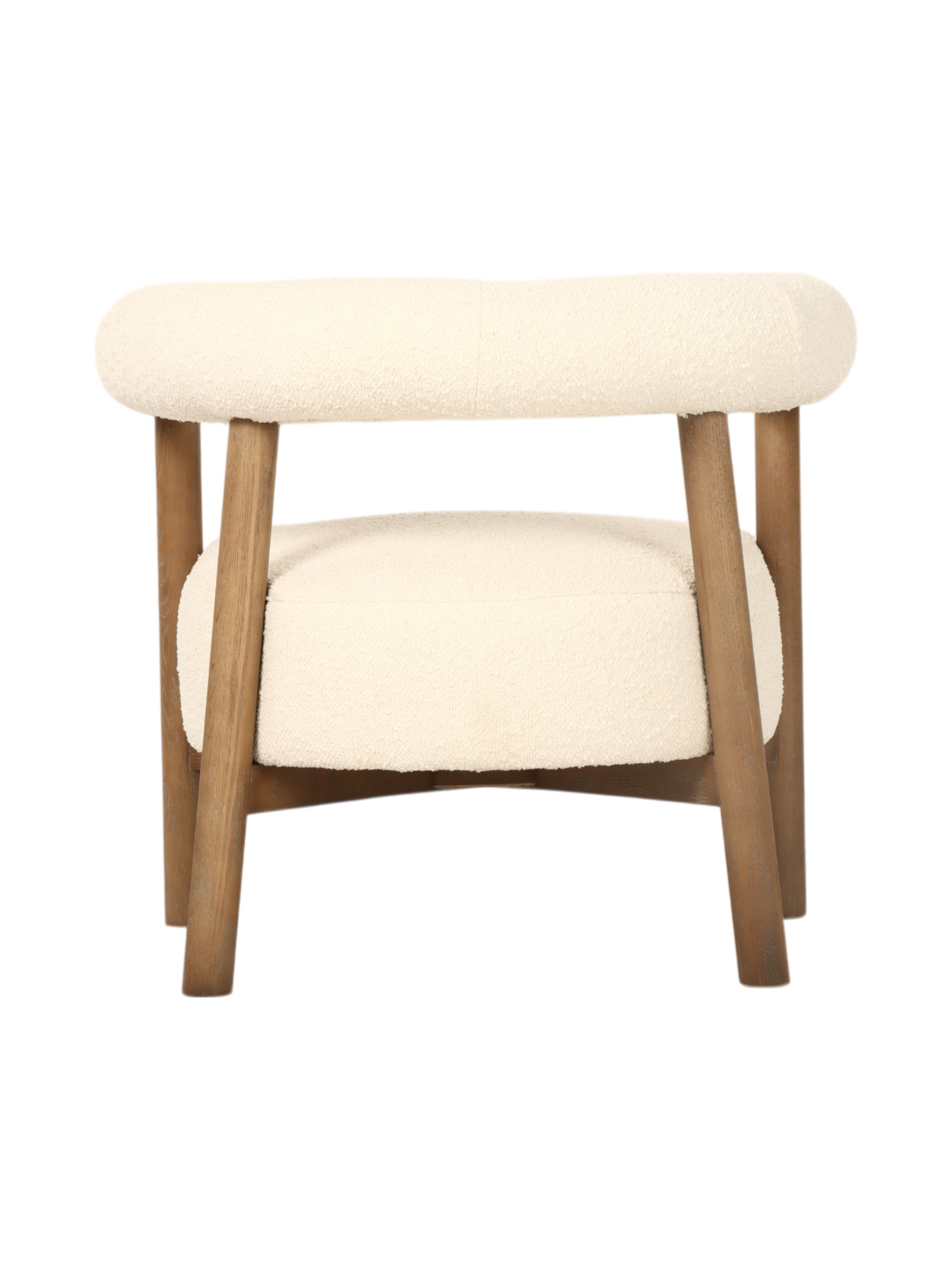 Rio Armchair - Linen Fabric and Medium Oak