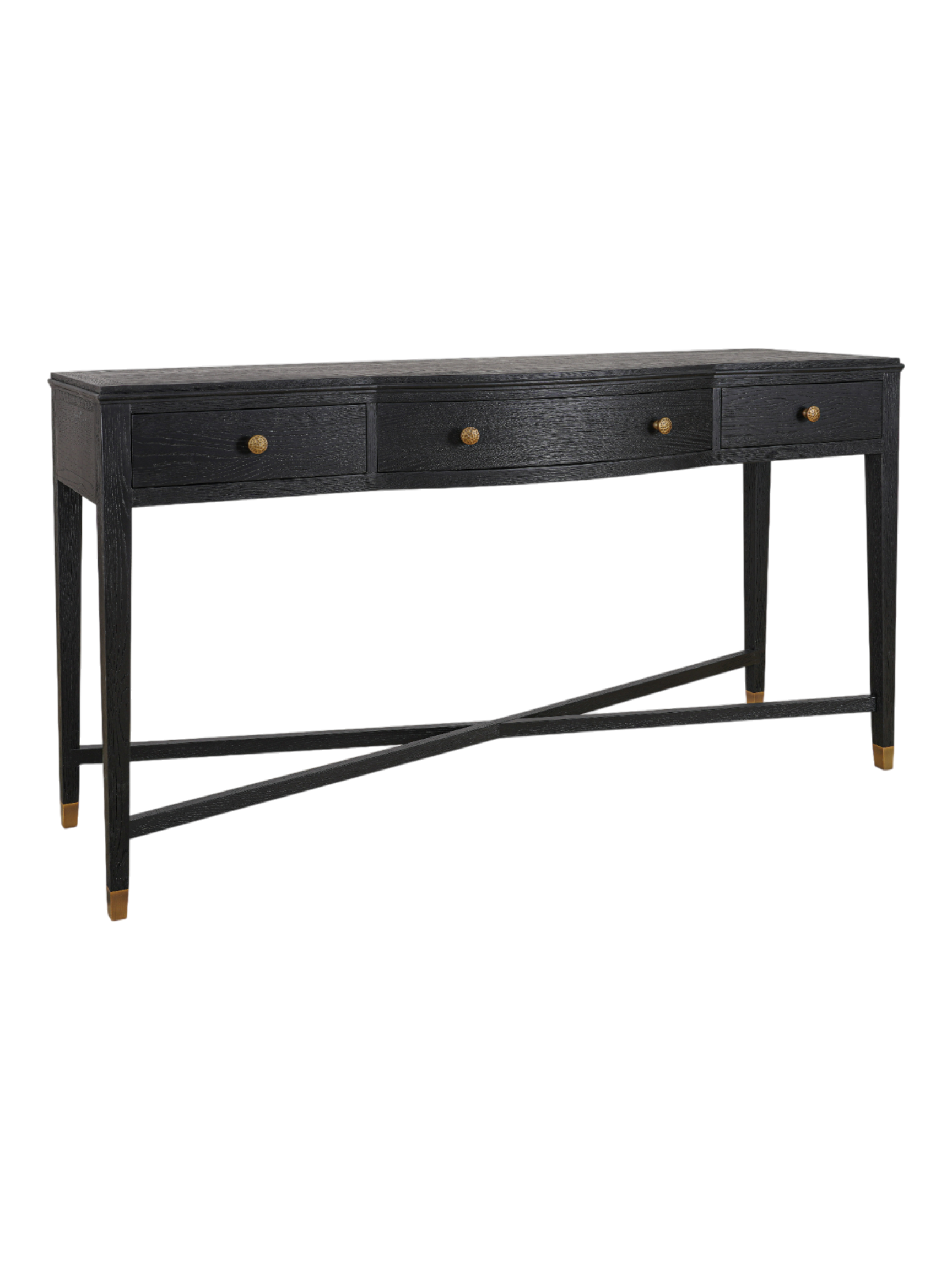 Carter 3 Drawer Console - Black