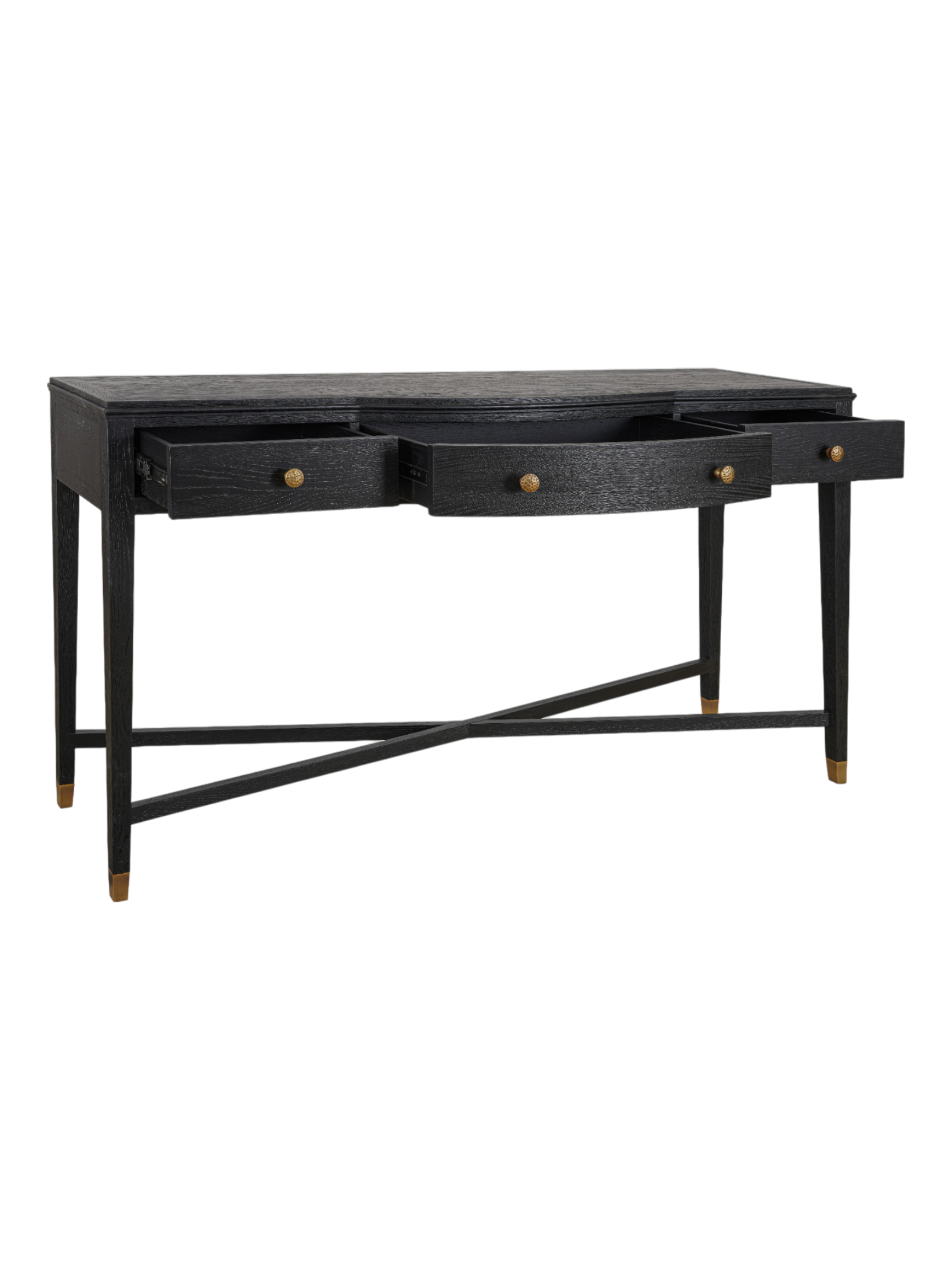 Carter 3 Drawer Console - Black