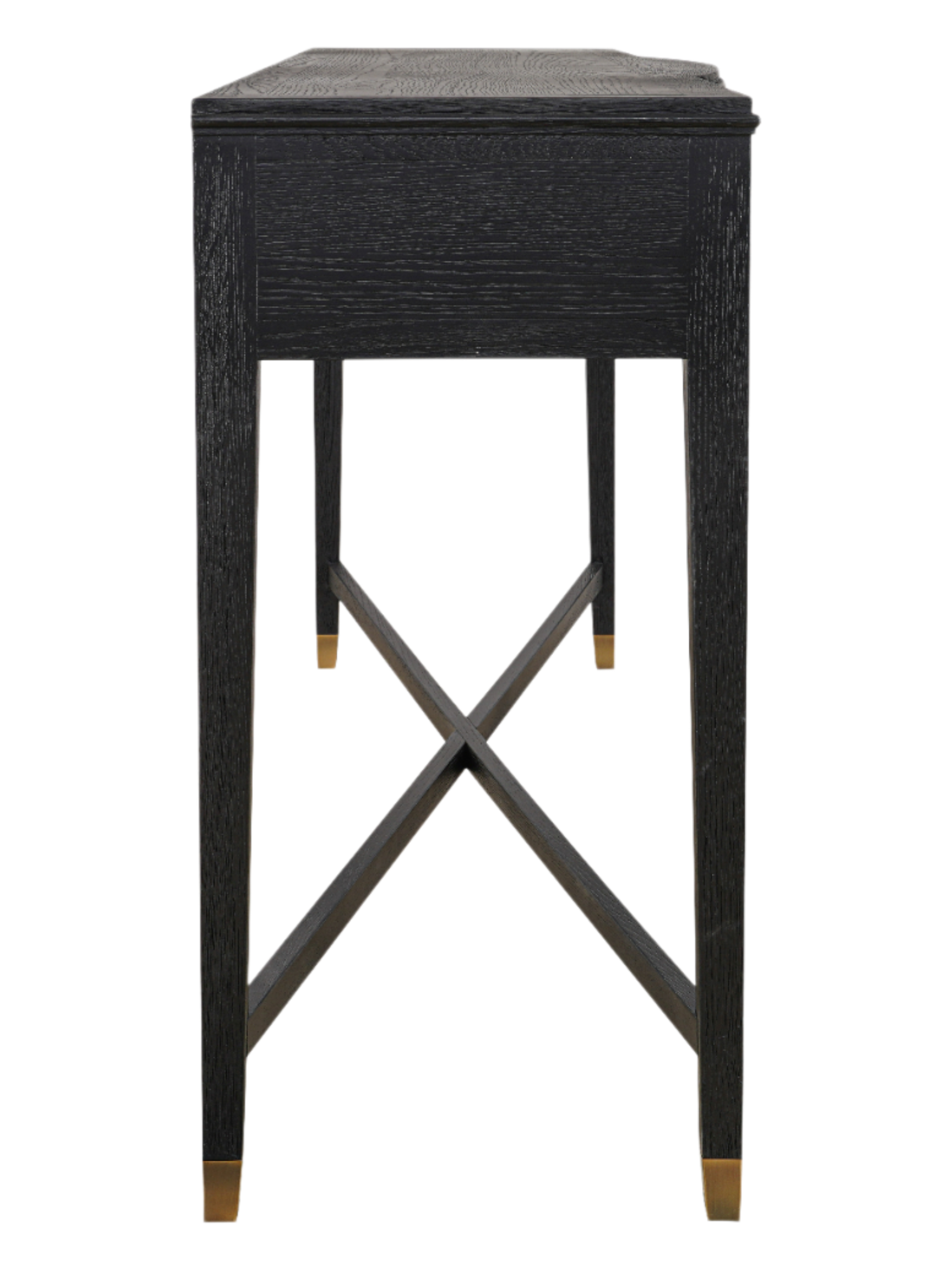Carter 3 Drawer Console - Black
