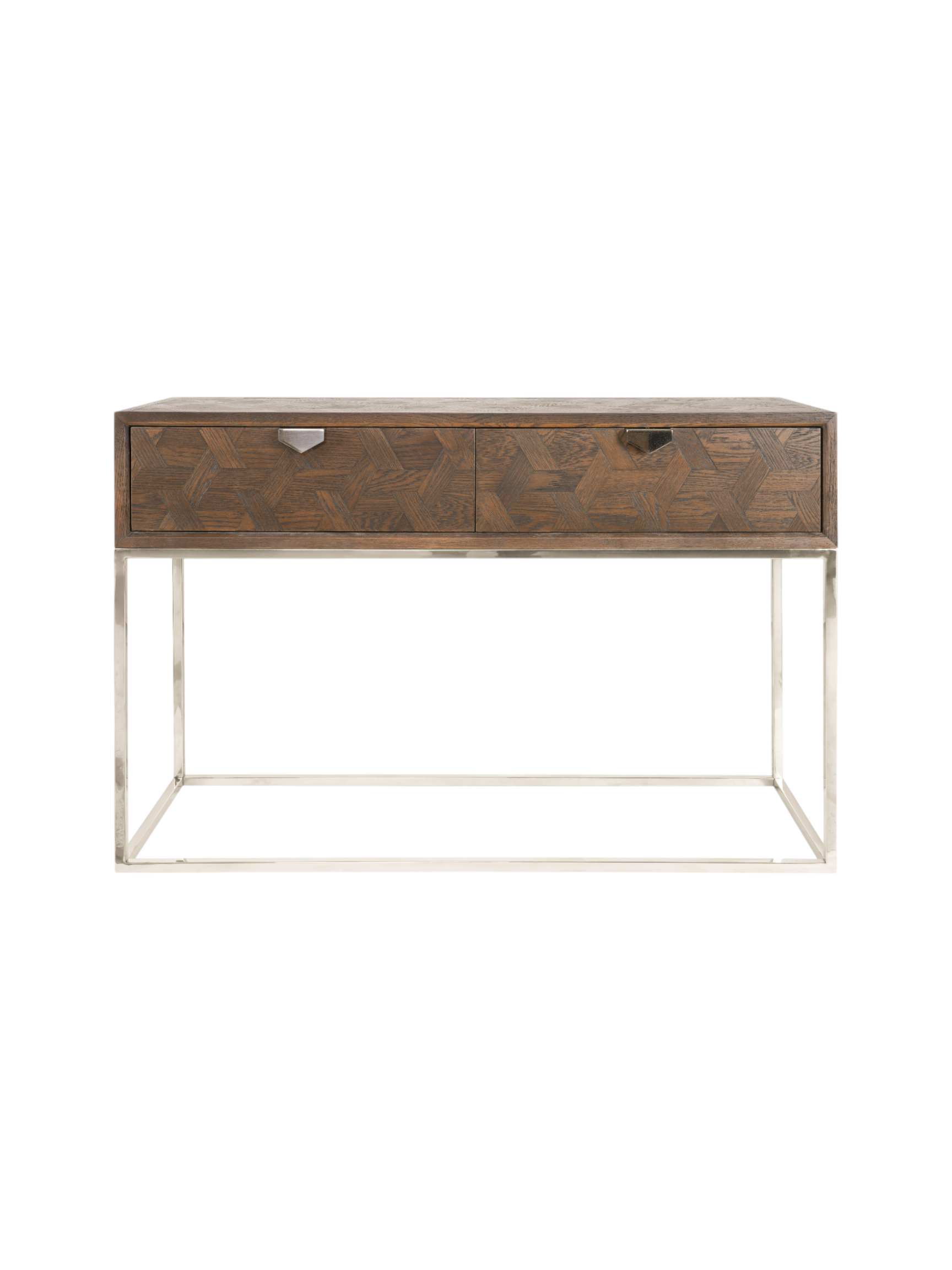 Jorge 2 Drawer Console Table Brown / Silver
