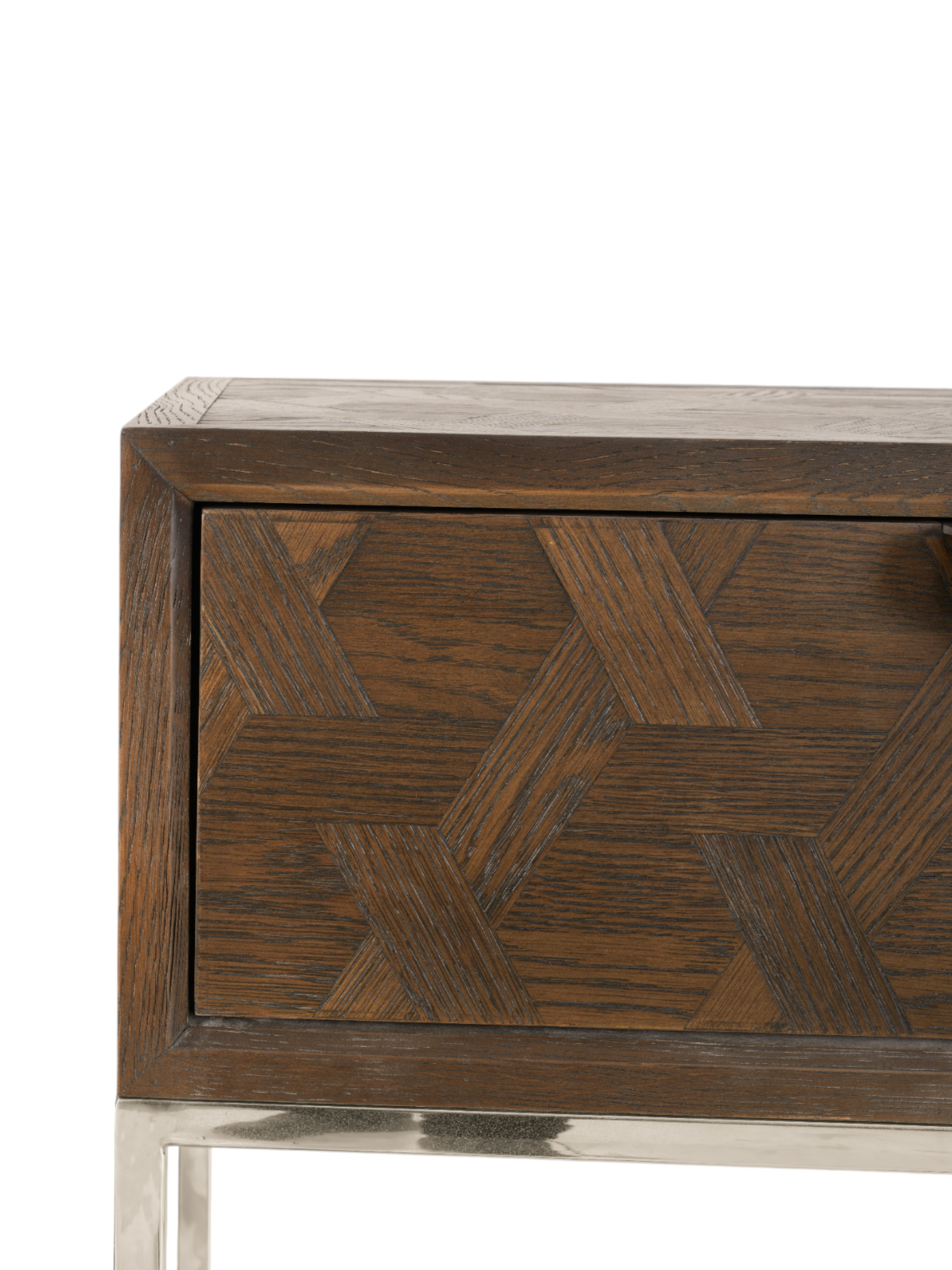 Jorge 2 Drawer Console Table Brown / Silver