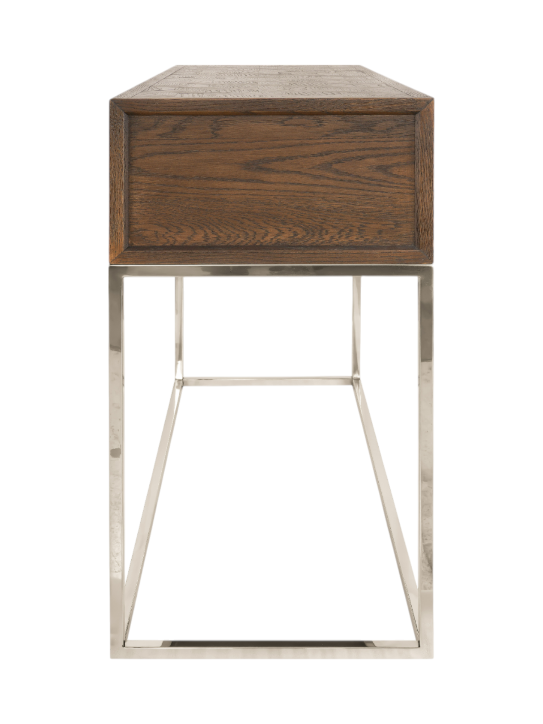 Jorge 2 Drawer Console Table Brown / Silver