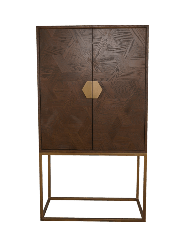 Jorge Drinks Cabinet Brown / Brass