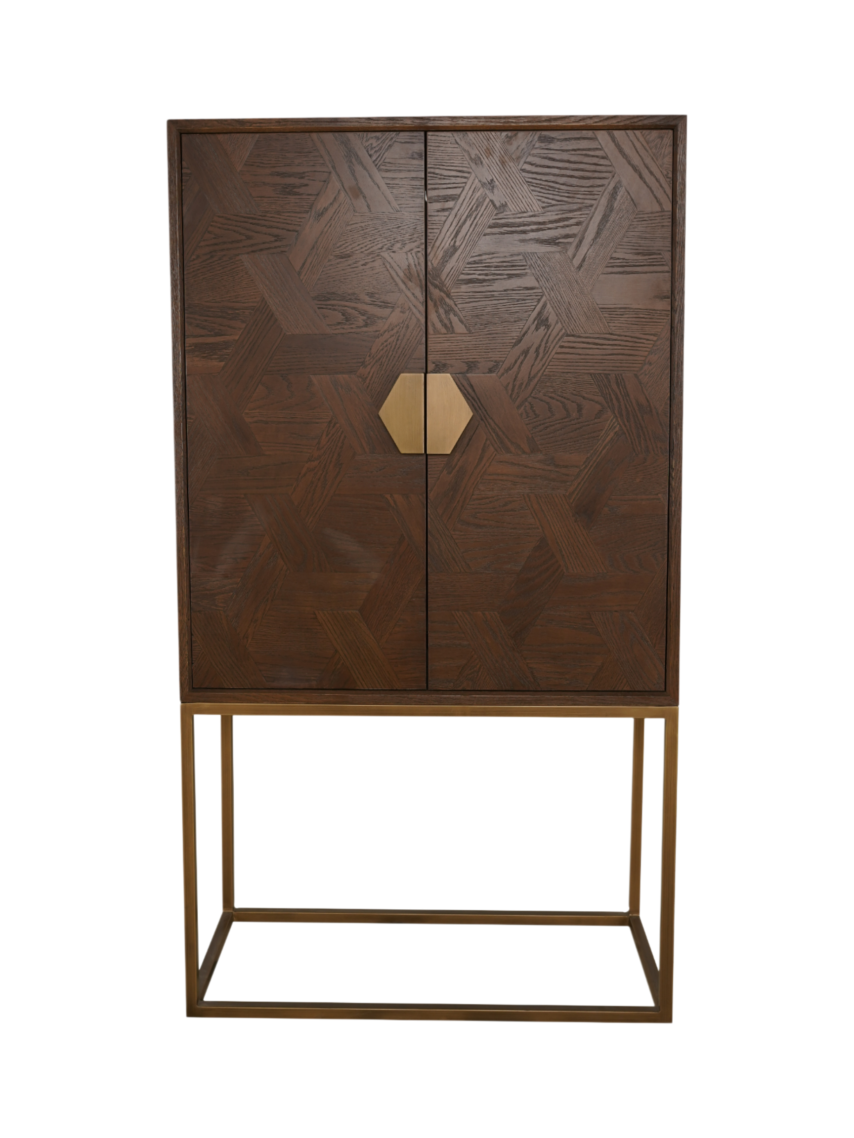Jorge Drinks Cabinet Brown / Brass