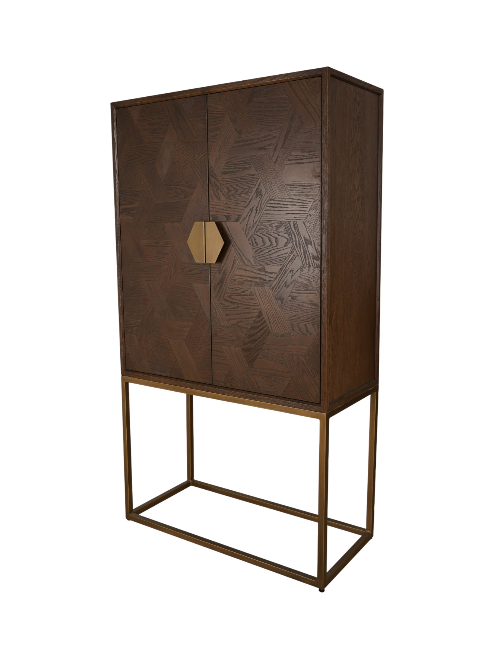 Jorge Drinks Cabinet Brown / Brass
