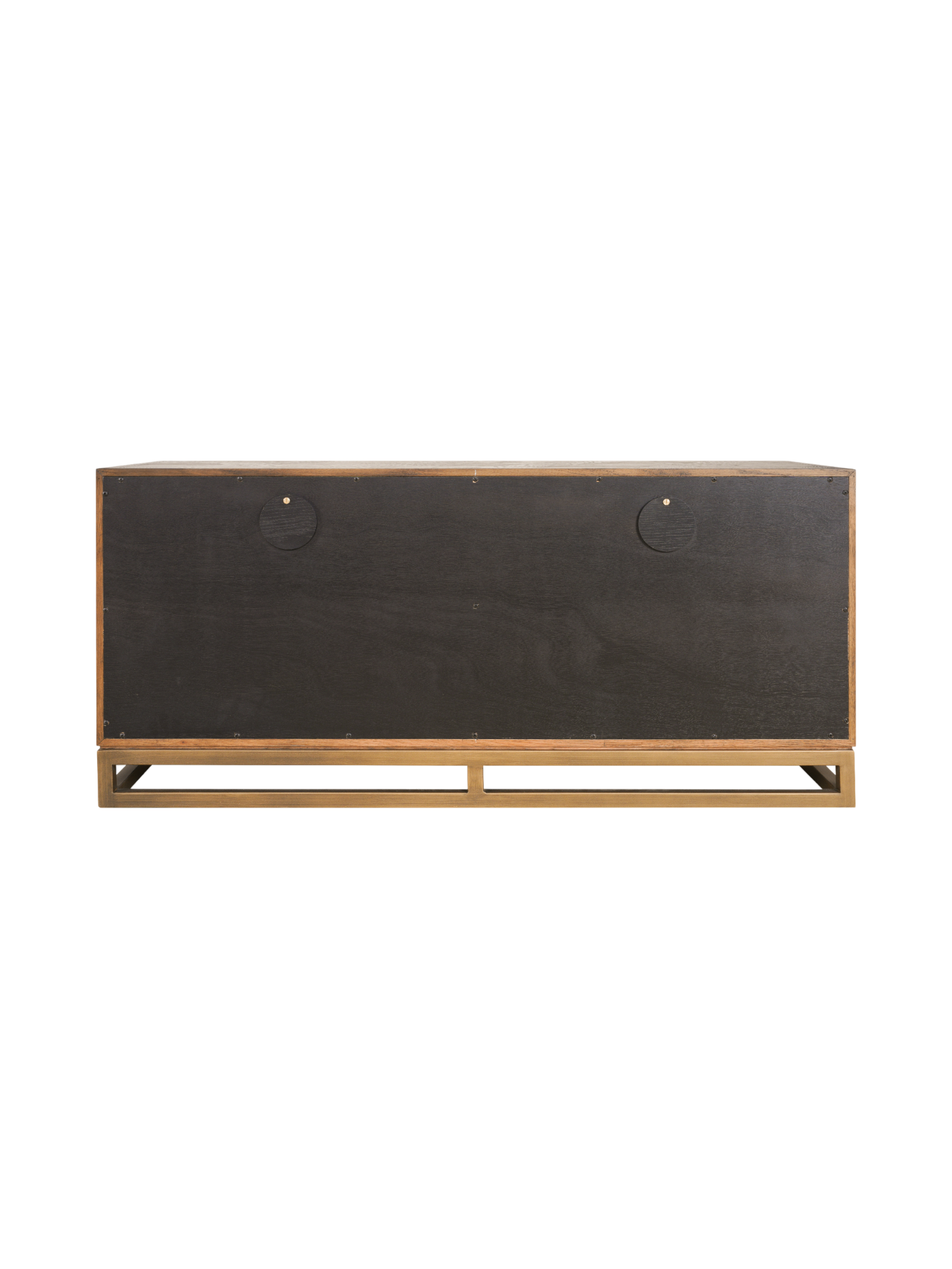 Jorge TV Unit with 2 Drawers, Brown / Brass