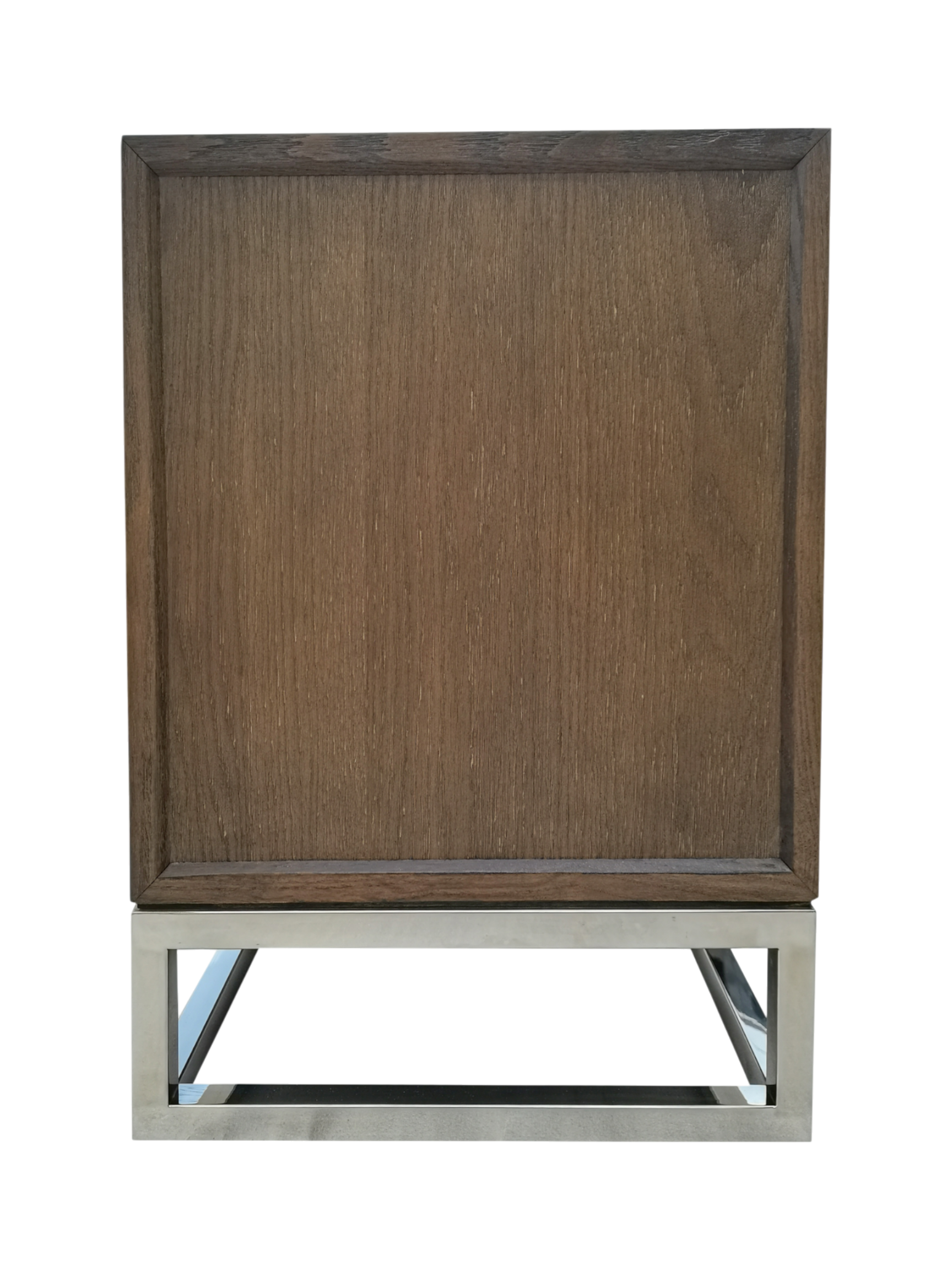 Jorge 2 Drawer Side Table Brown / Silver