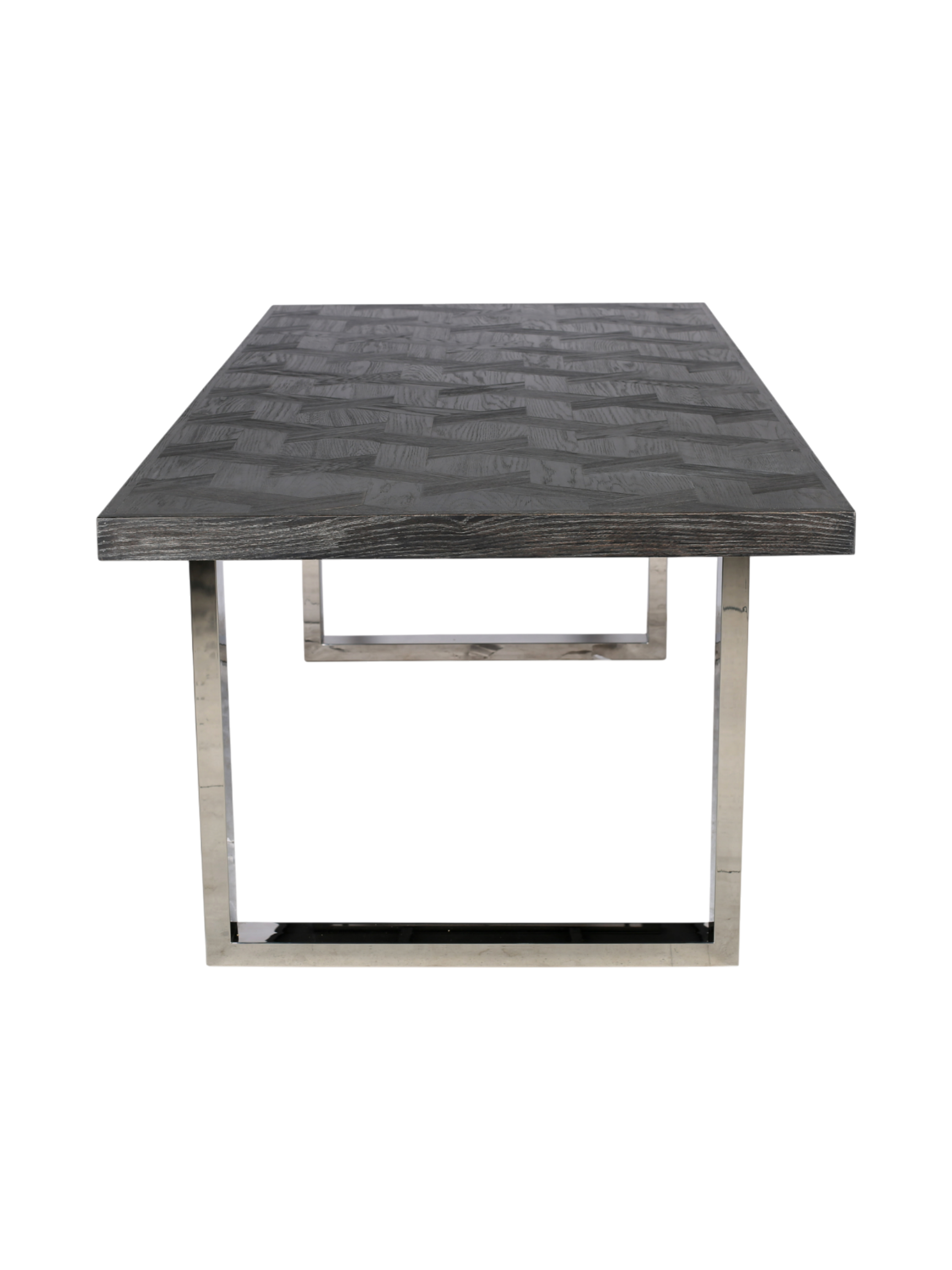 Jorge Rectangular Dining Table Black / Silver 180CM