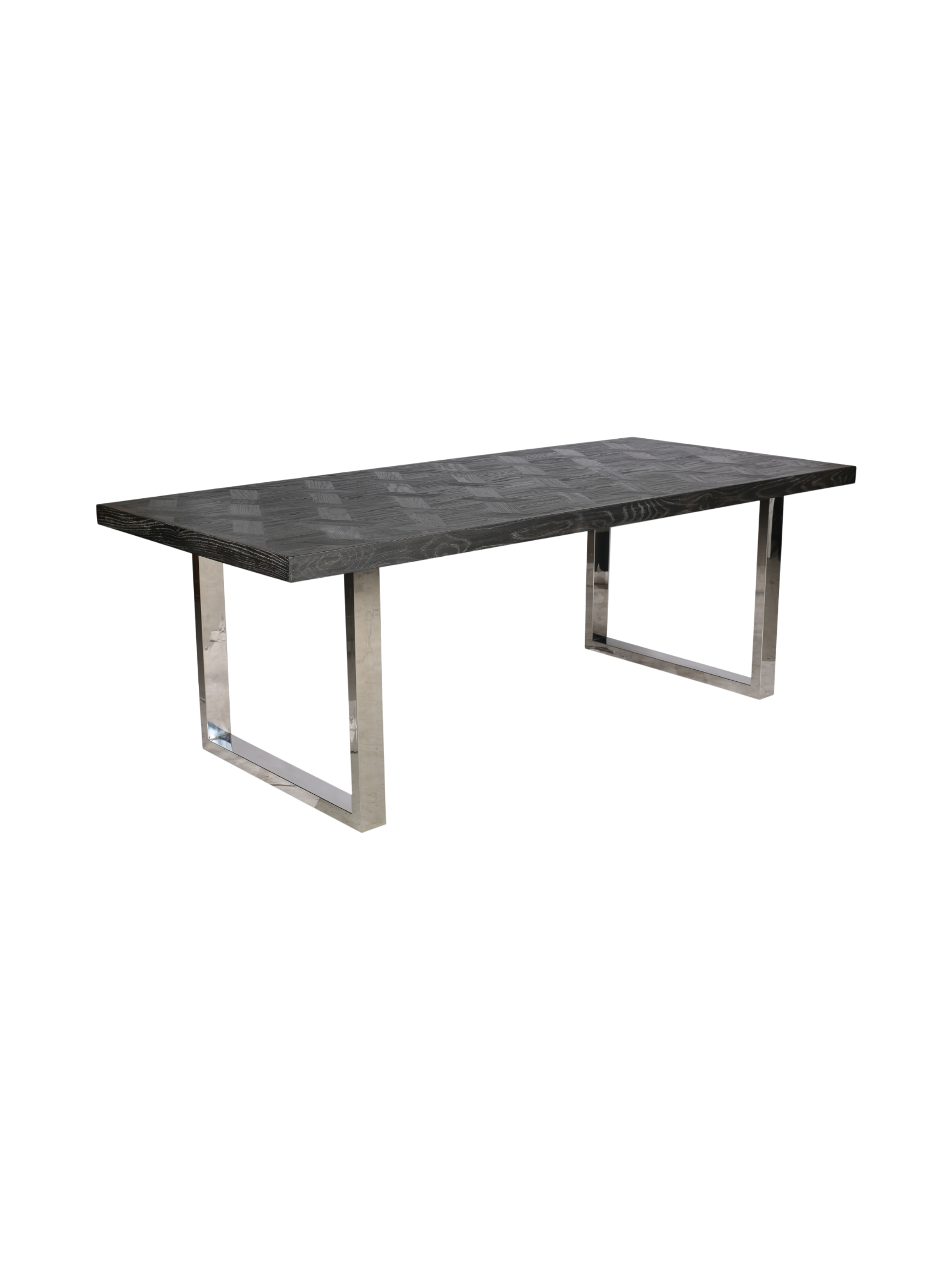 Jorge Rectangular Dining Table Black / Silver 180CM