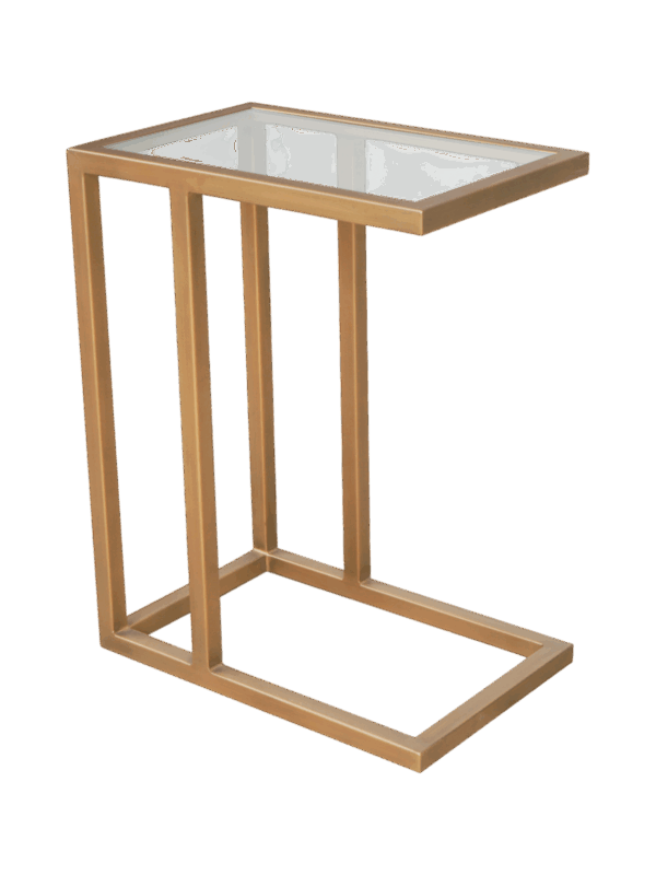 Jorge Sofa Table Glass / Brass