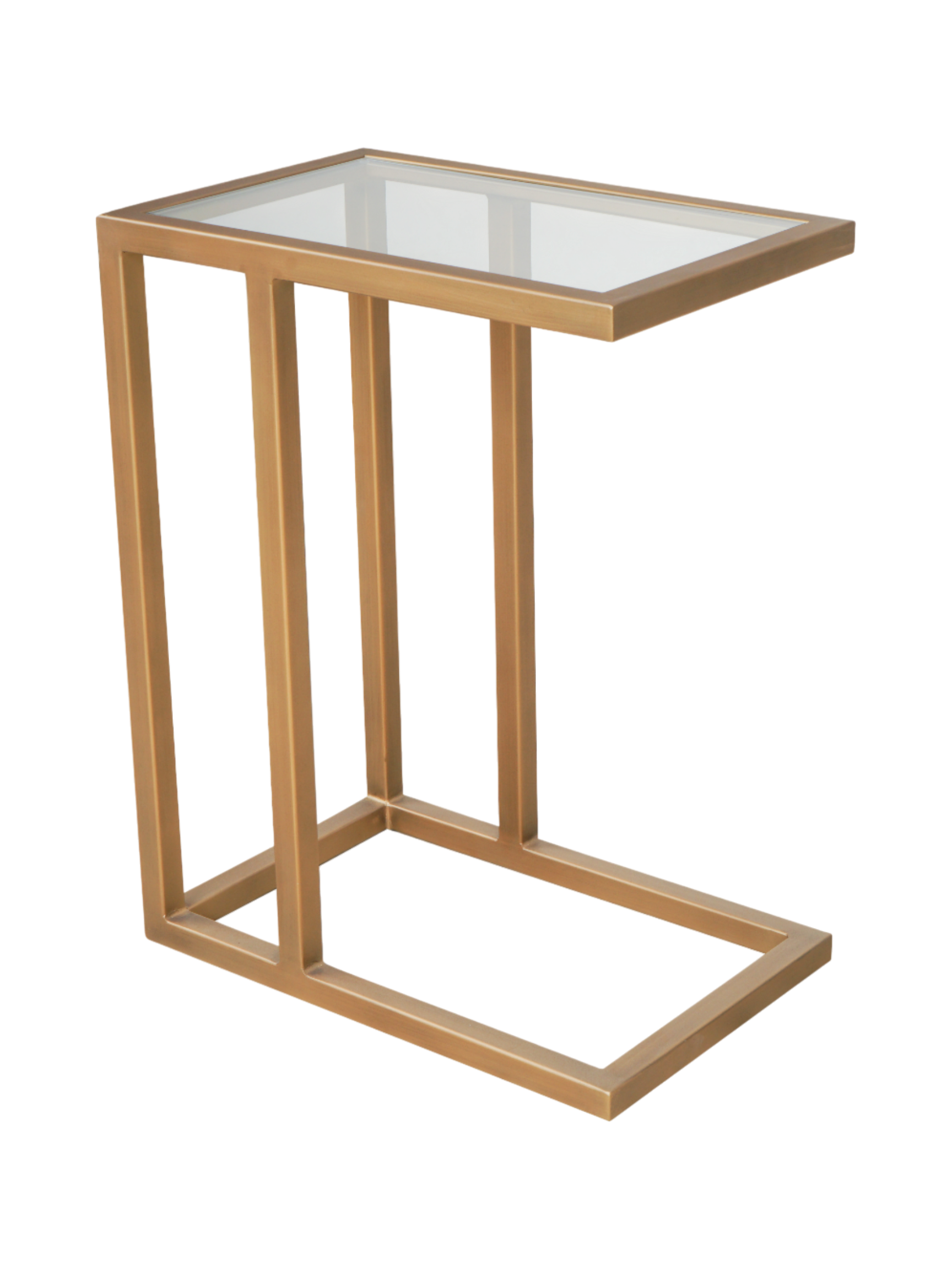 Jorge Sofa Table Glass / Brass