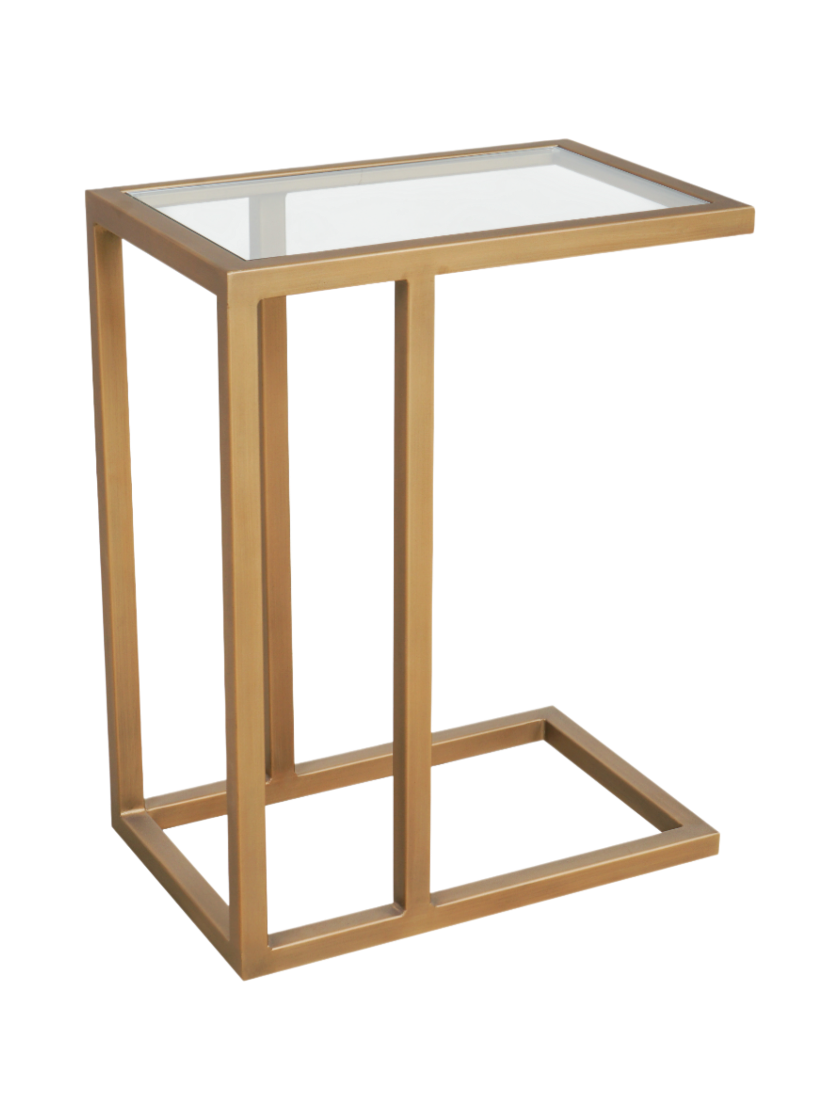 Jorge Sofa Table Glass / Brass