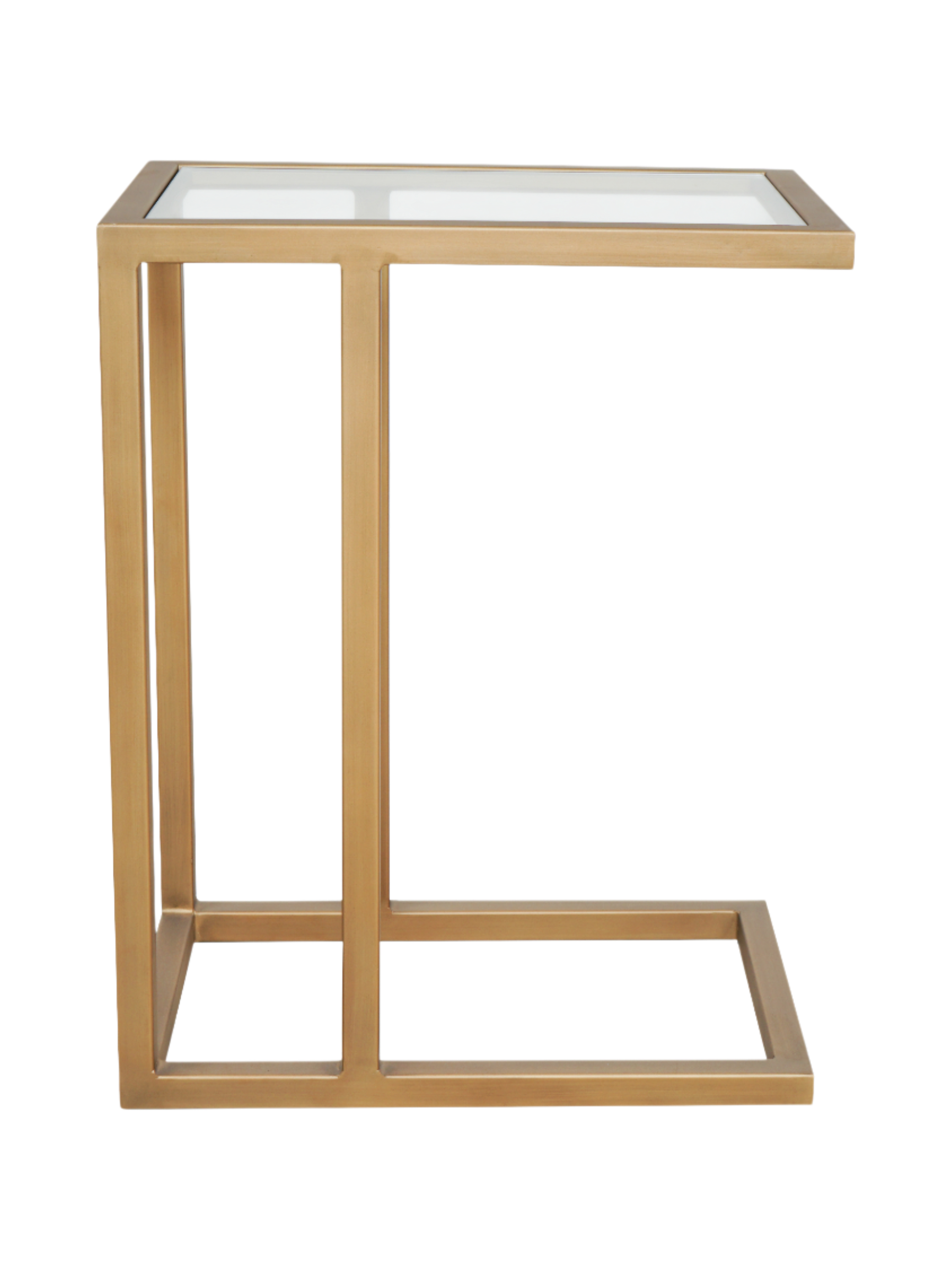 Jorge Sofa Table Glass / Brass