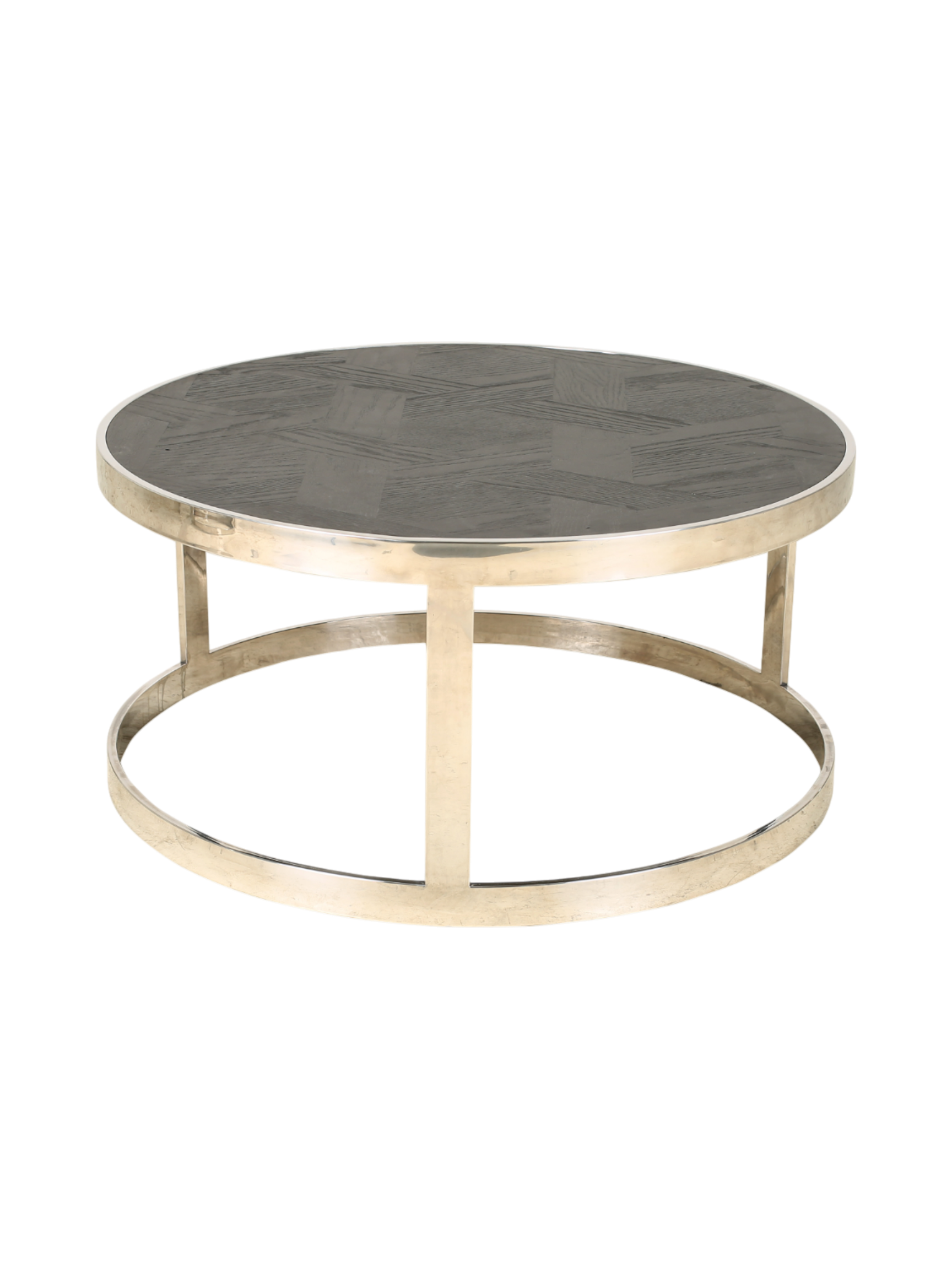 Jorge Set of 2 Round Coffee Table Black / Silver
