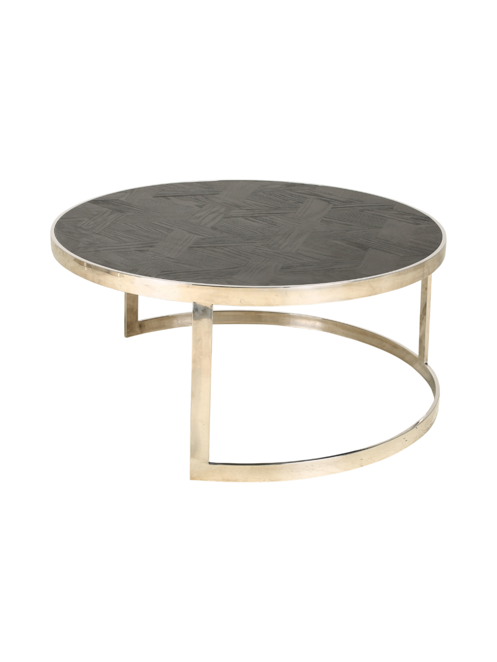 Jorge Set of 2 Round Coffee Table Black / Silver
