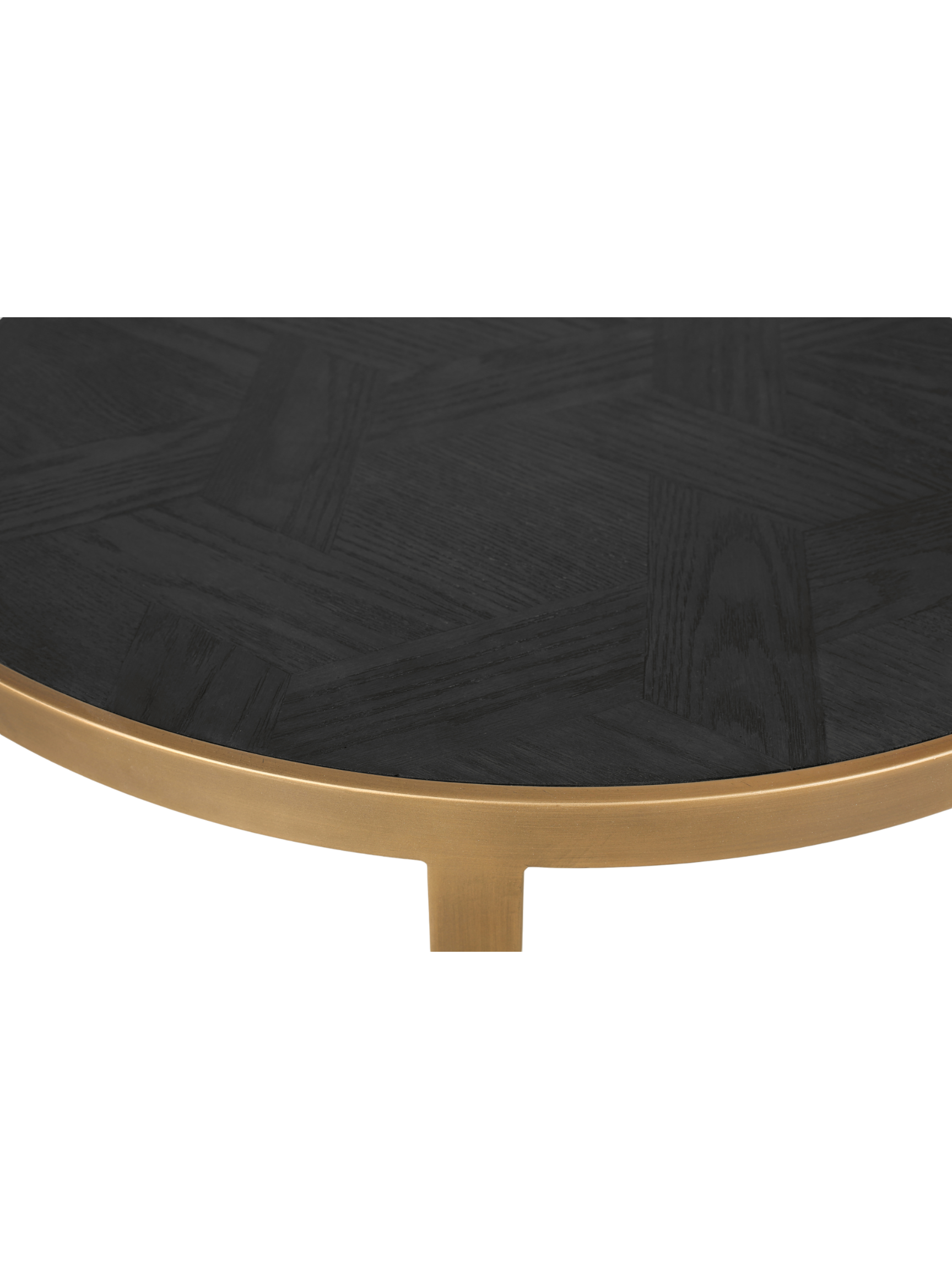 Jorge Set of 2 Round Coffee Table Black / Brass