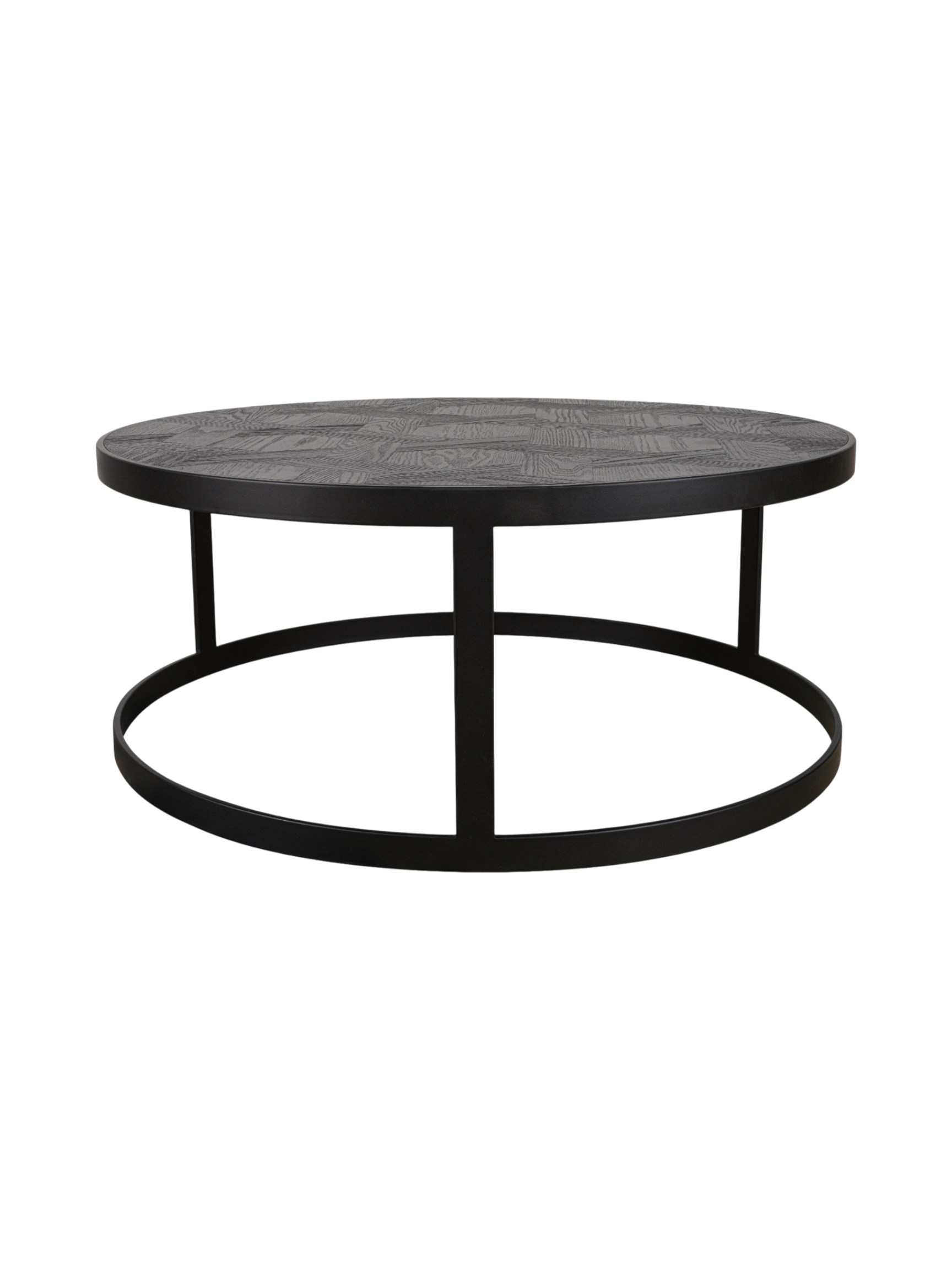 Milan Round Coffee Table Black / Black