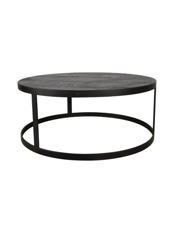 Milan Round Coffee Table Black / Black