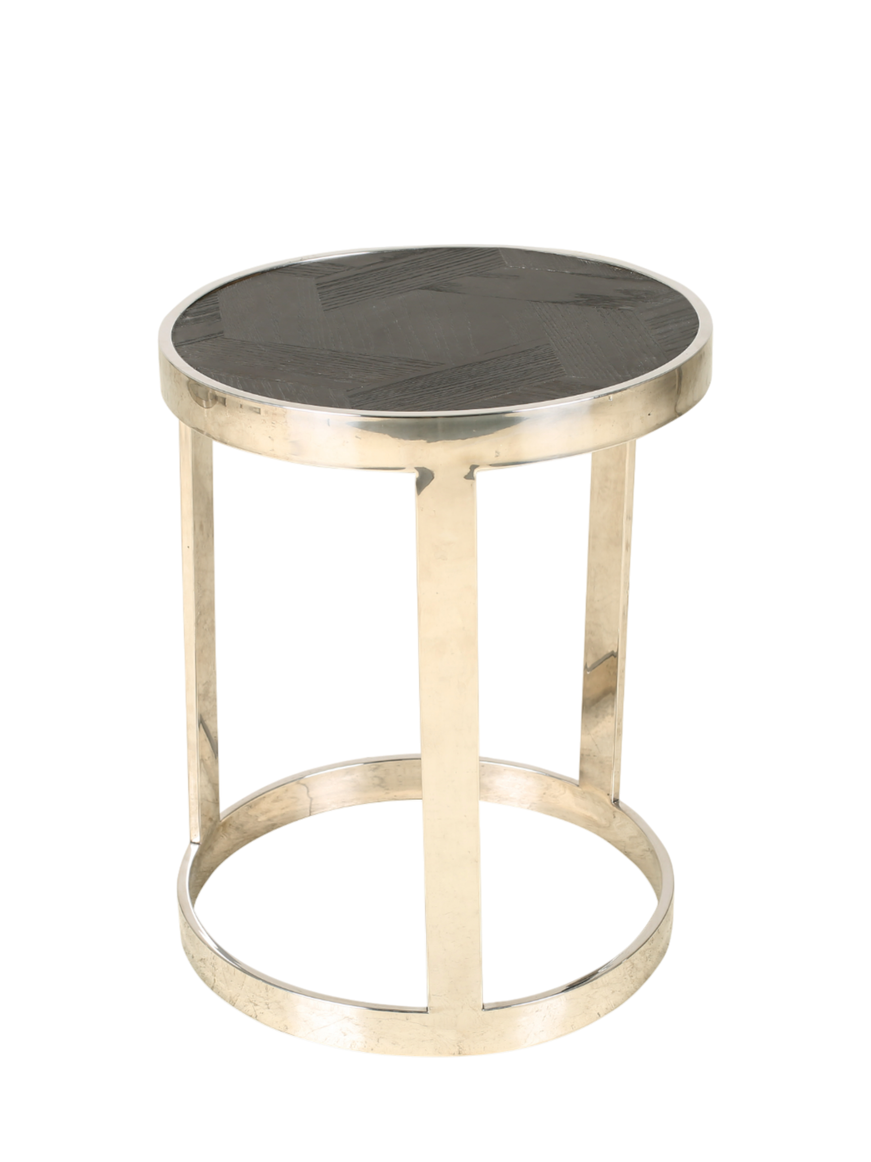 Jorge Set of 2 Round Conor Table Black / Silver