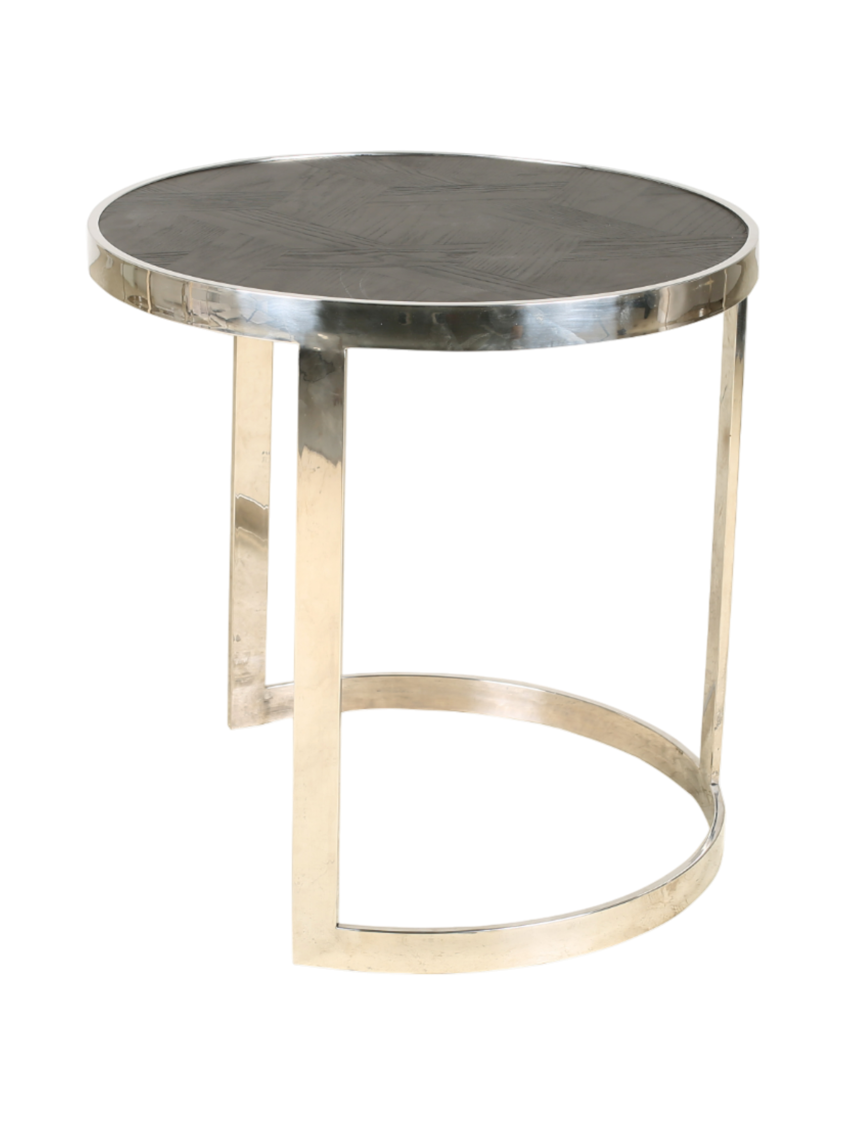 Jorge Set of 2 Round Conor Table Black / Silver
