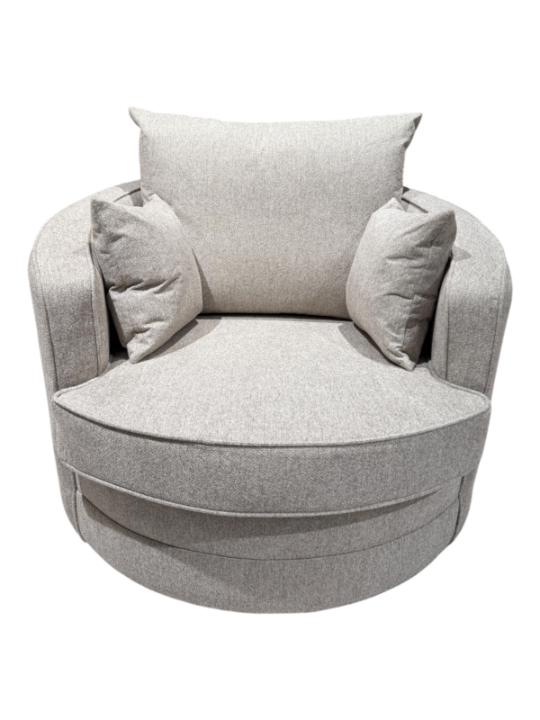 Gabby Linen Beige Swivel Chair