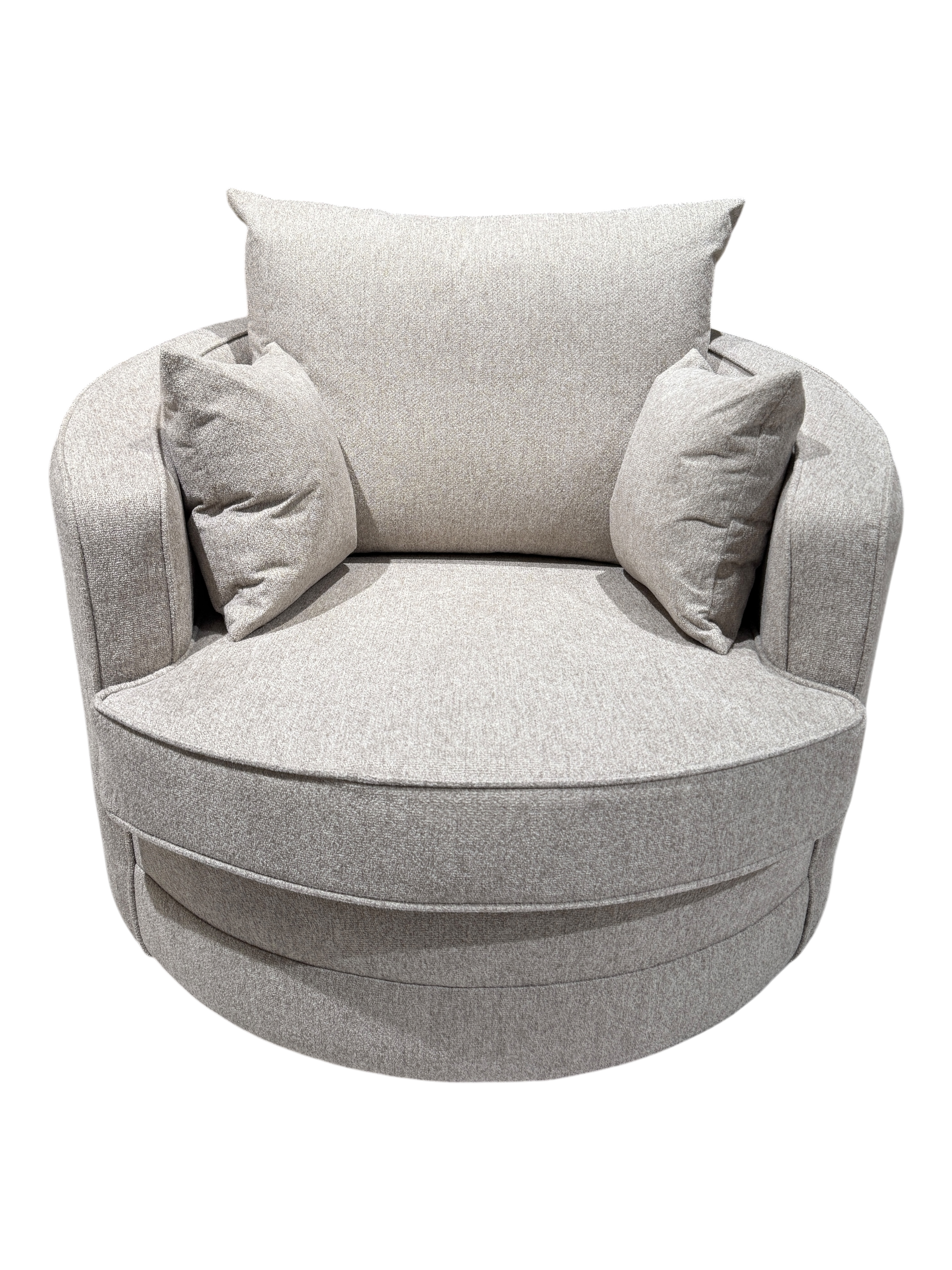 Gabby Linen Beige Swivel Chair