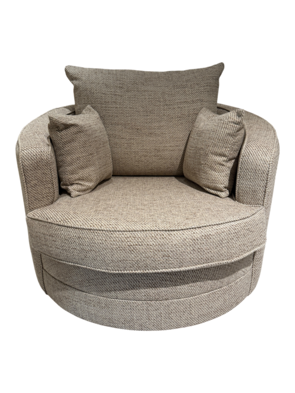 Gabby Tweed Caramel Swivel Chair