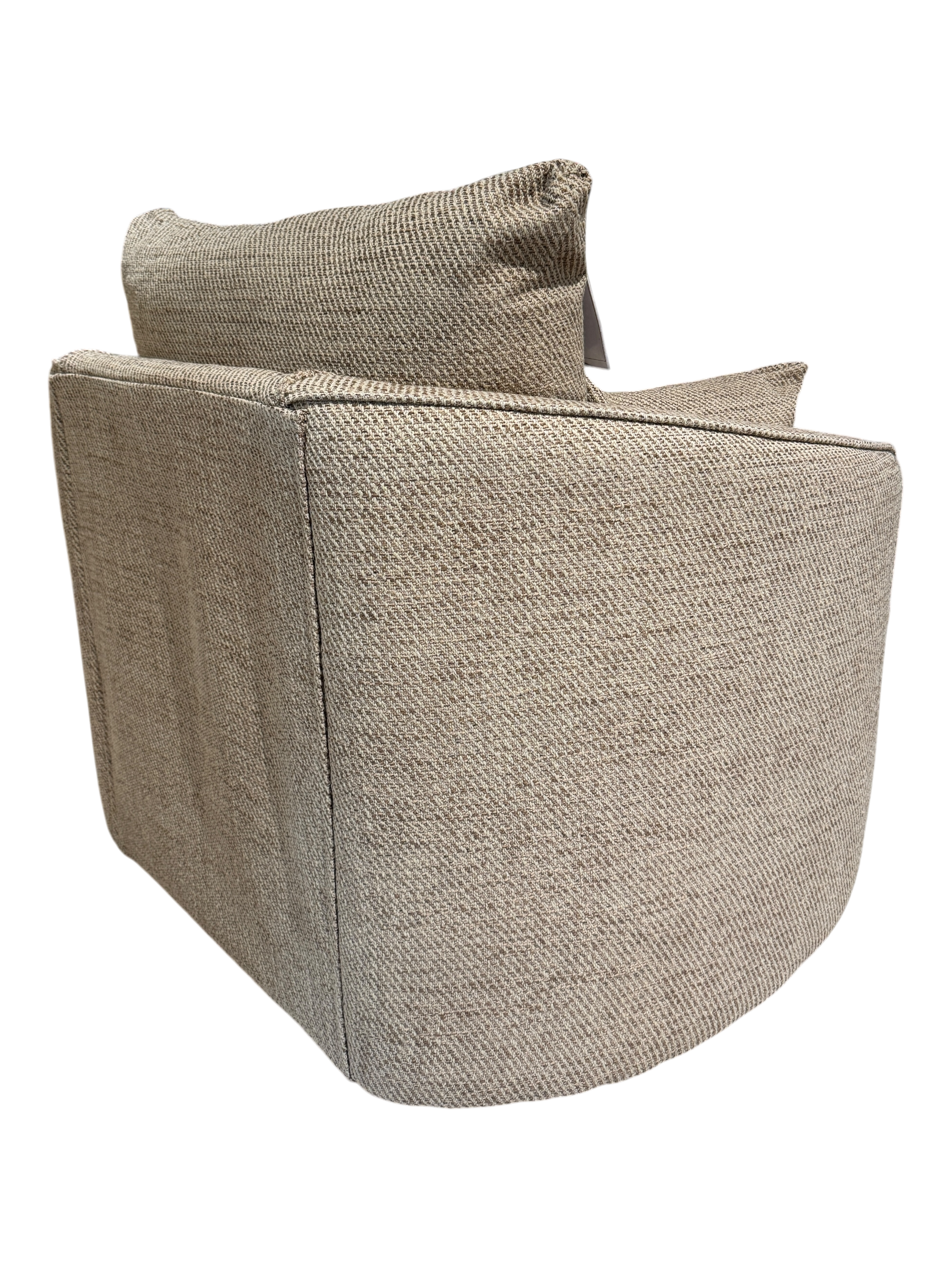 Gabby Tweed Caramel Swivel Chair