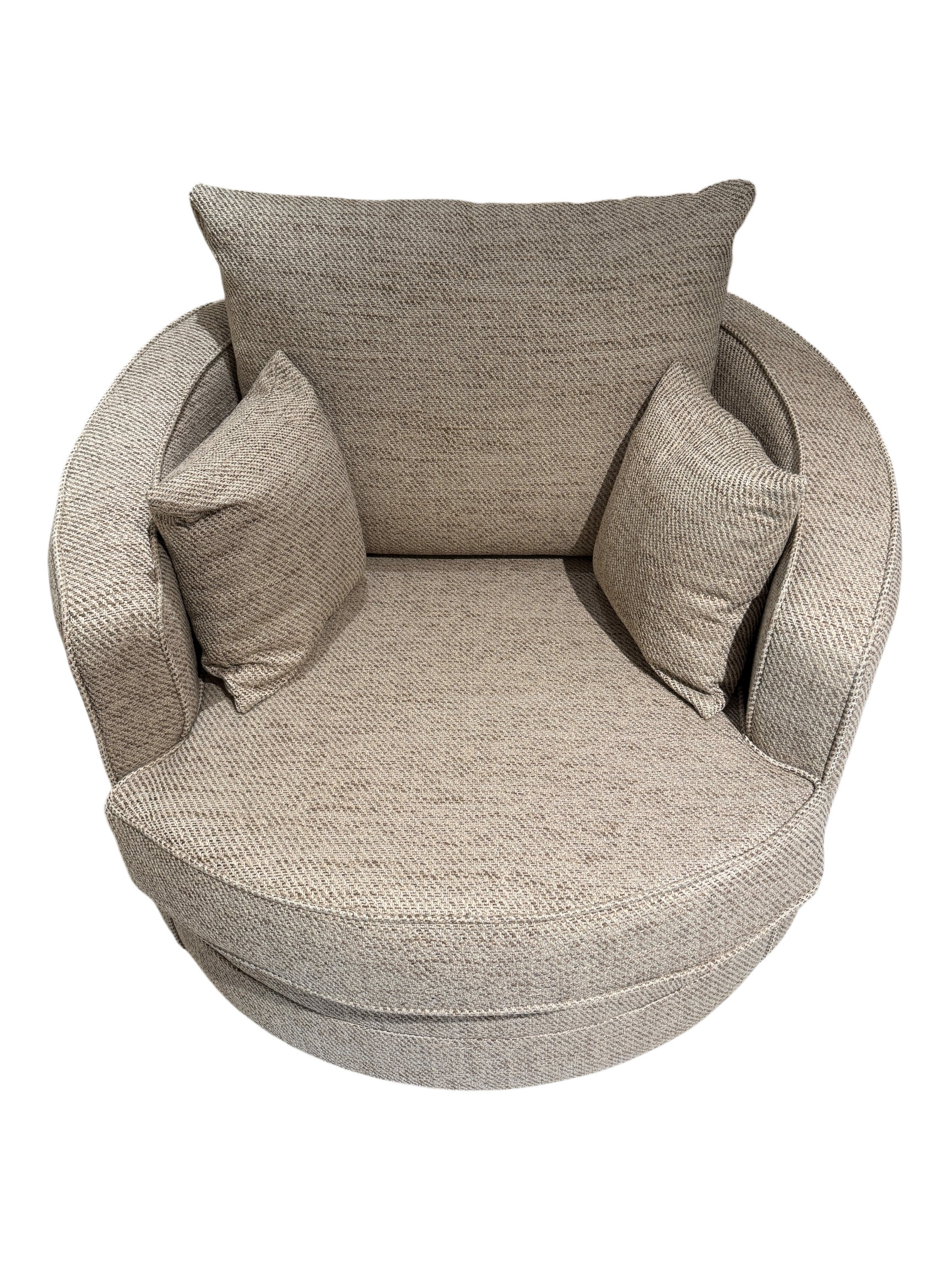 Gabby Tweed Caramel Swivel Chair