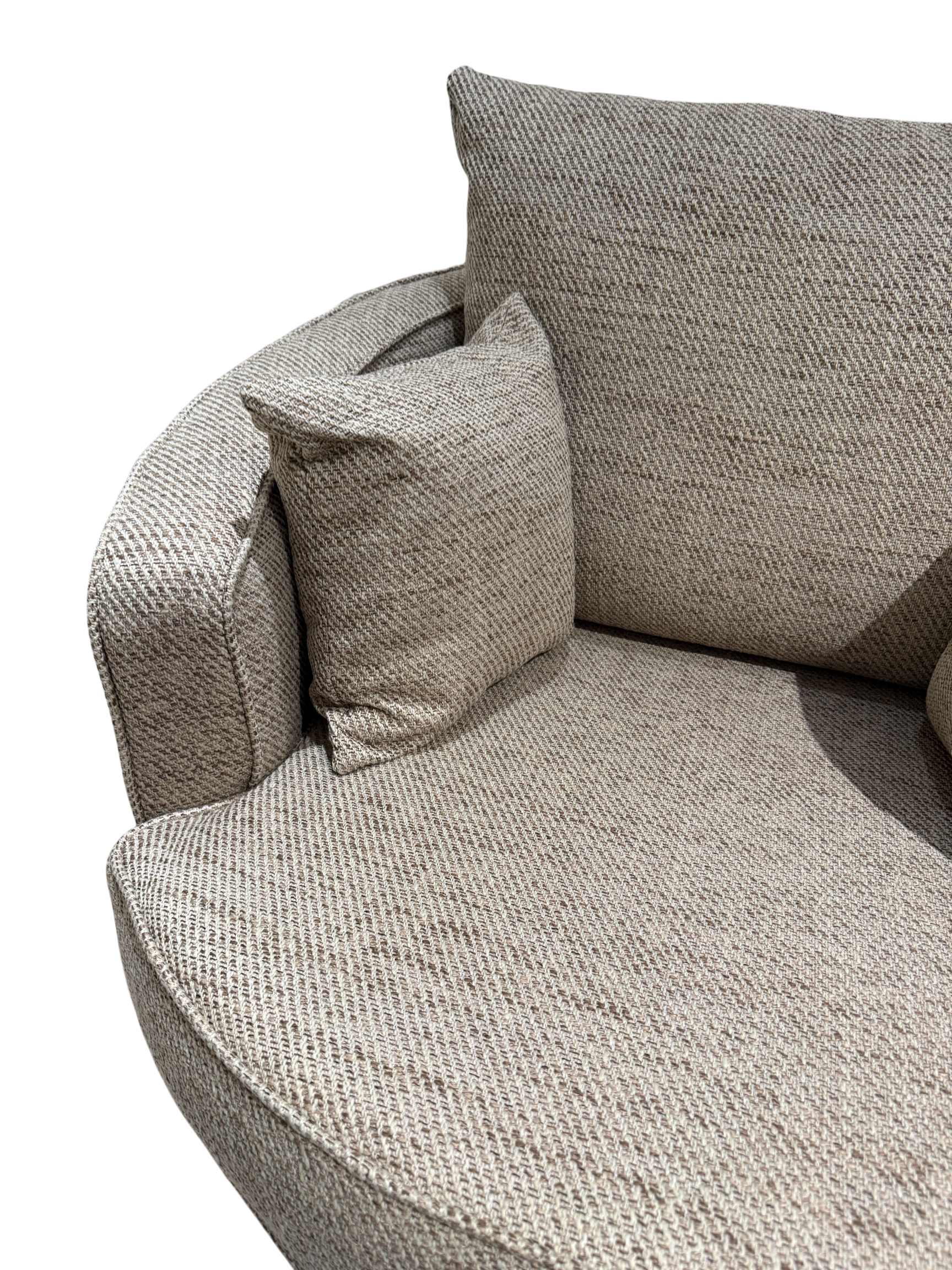 Gabby Tweed Caramel Swivel Chair